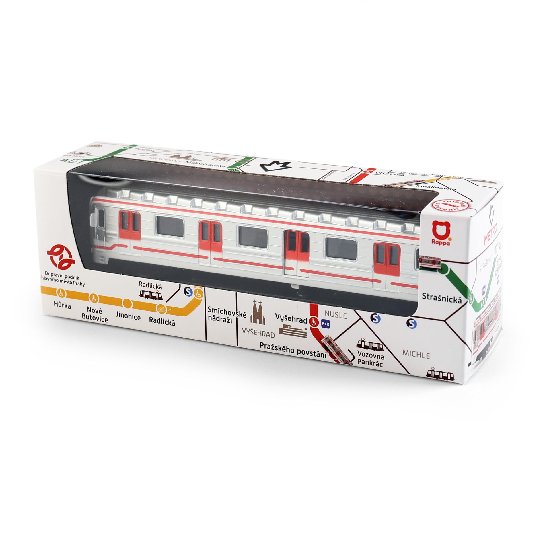 Prague metro metal train 16 cm / Pražské metro