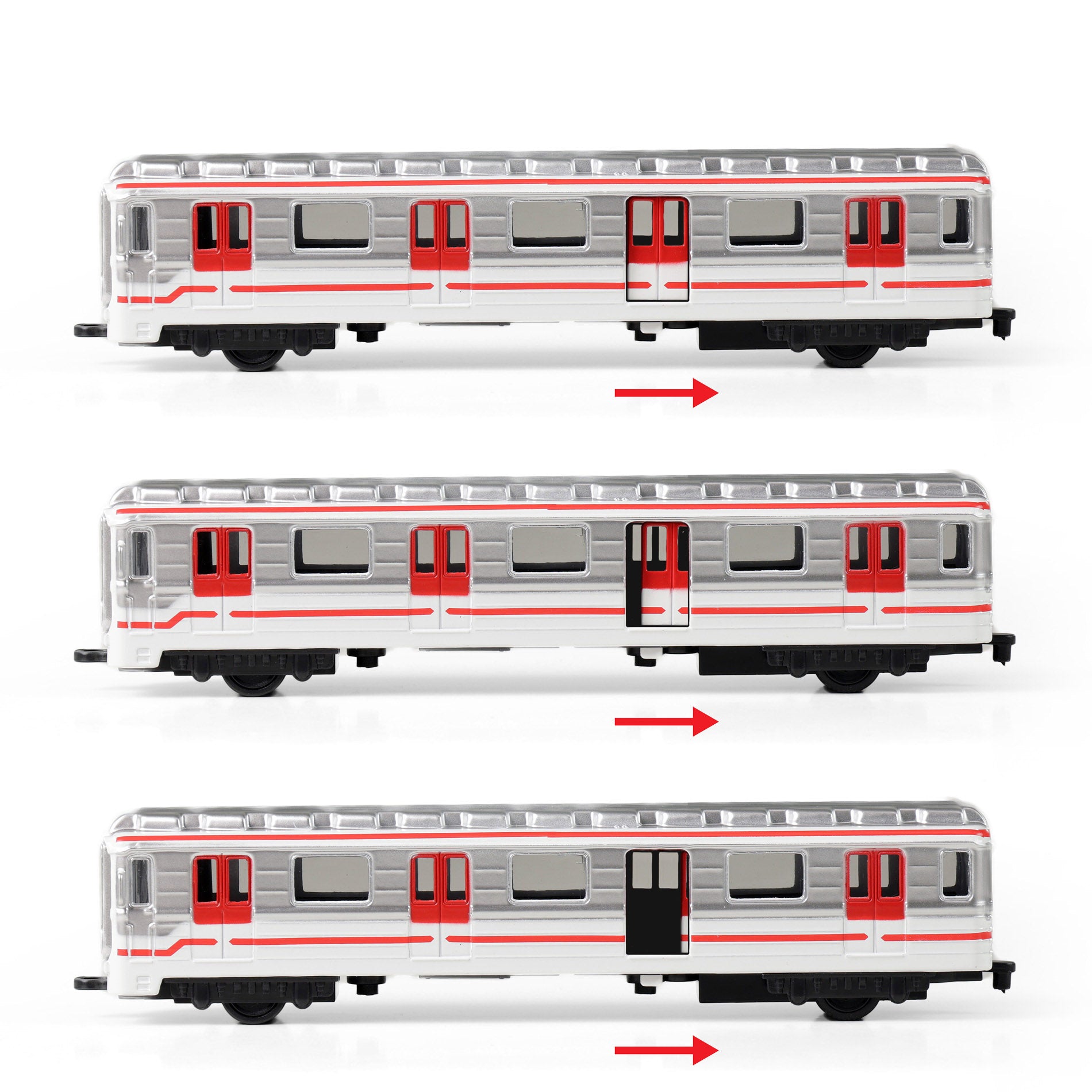Prague metro metal train 16 cm / Pražské metro