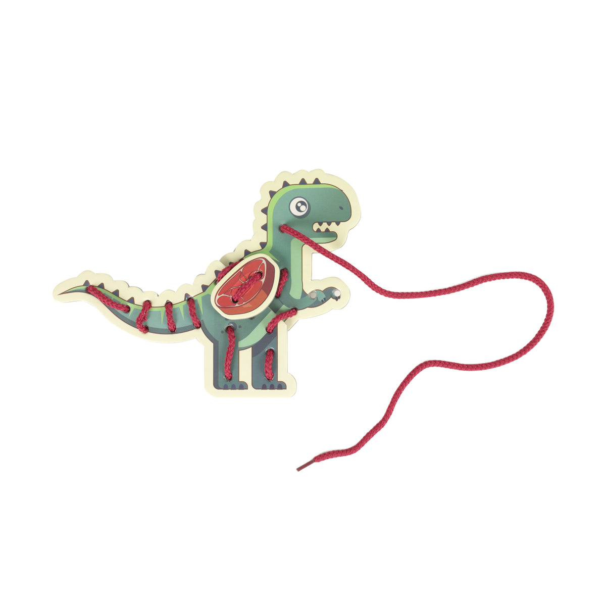 Dinosaur lacing cards