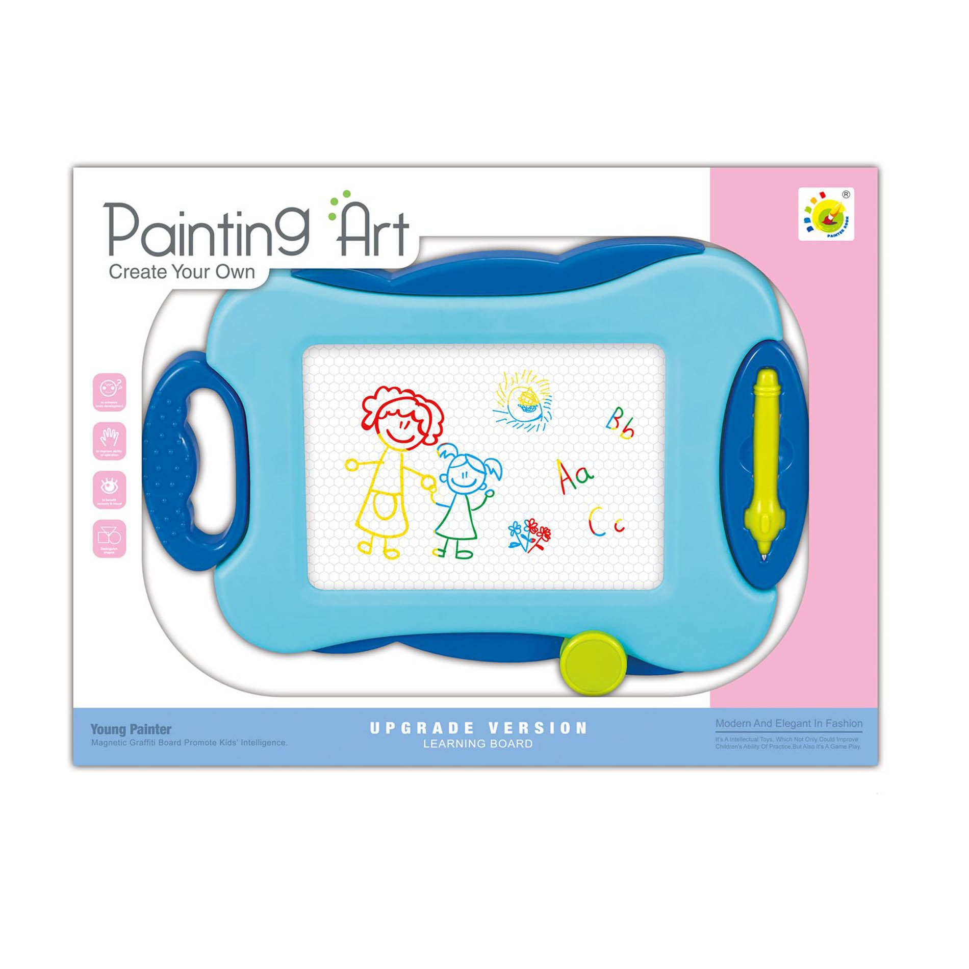 Magnetic drawing board with pen