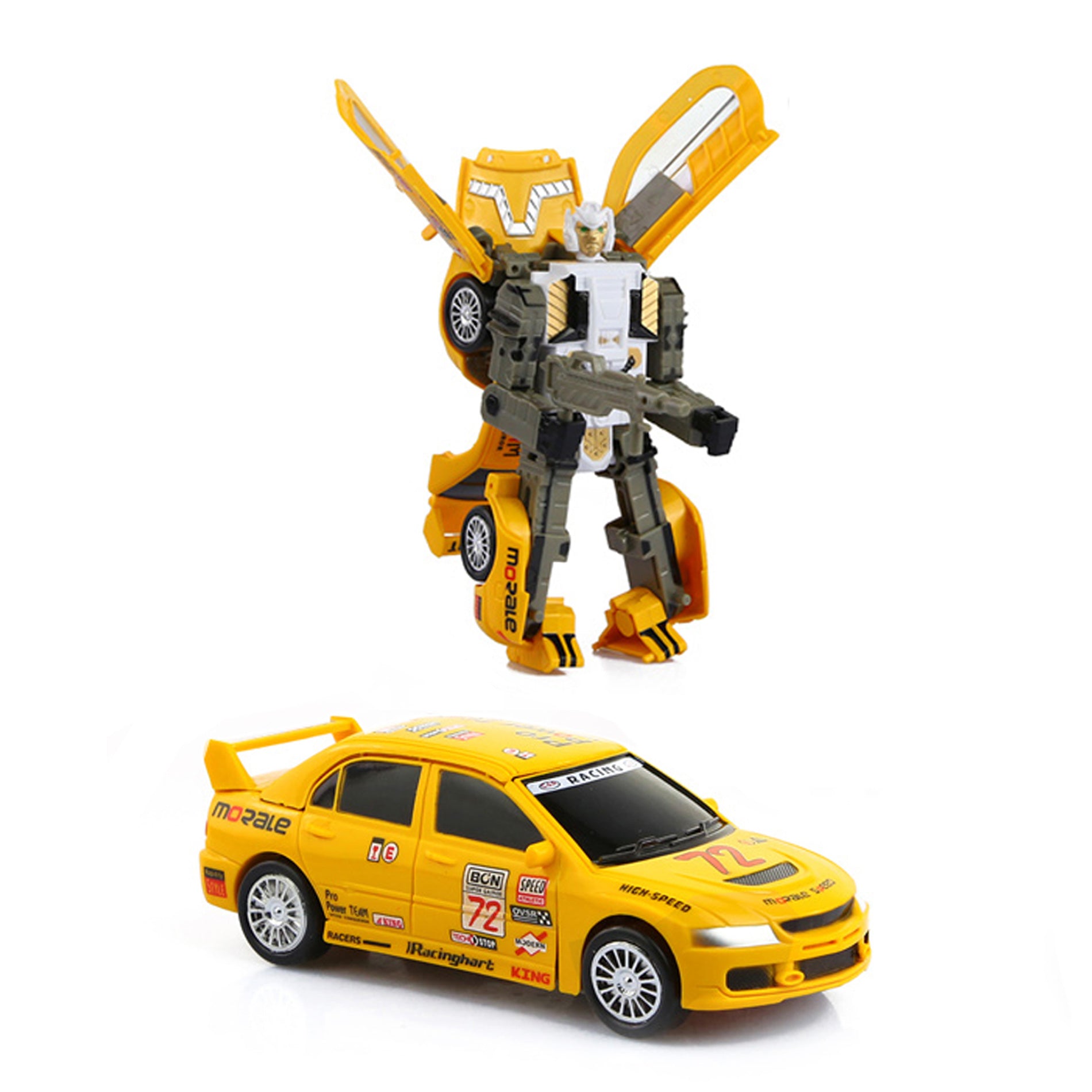 Transforming robot with lights and sounds 17 cm