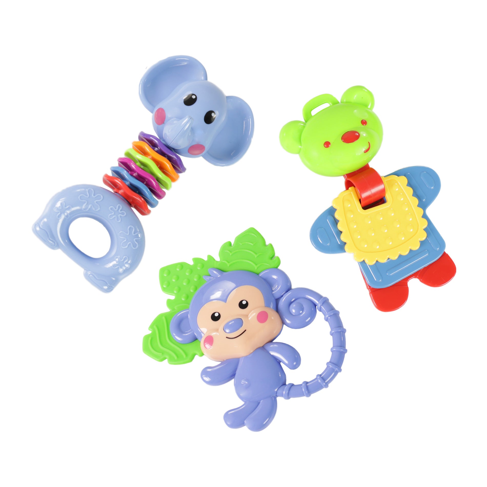 Set of animal rattles 3 pcs