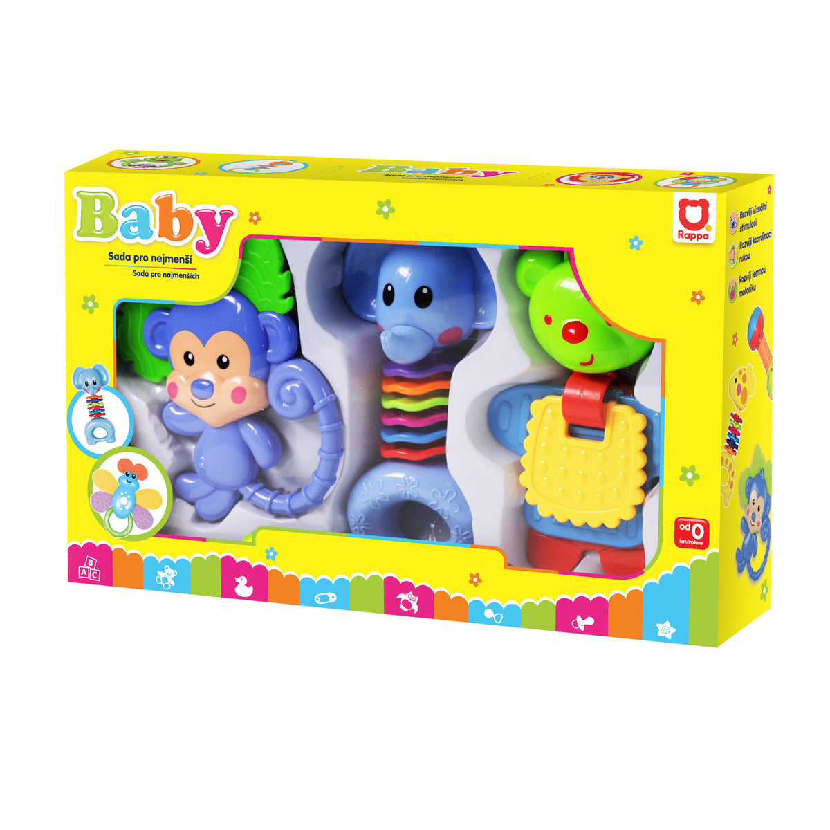 Set of animal rattles 3 pcs