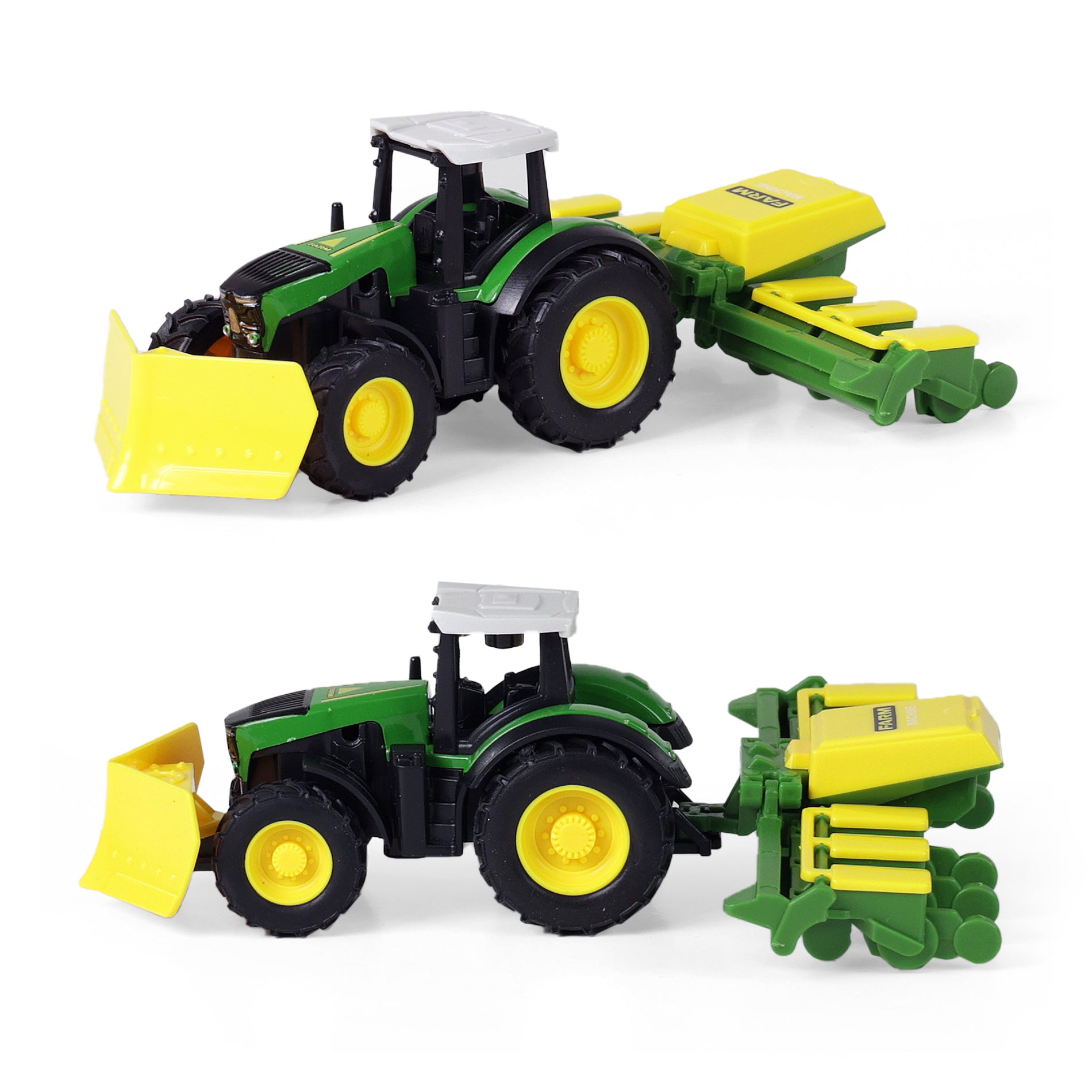 Metal tractor with trailer 18 cm