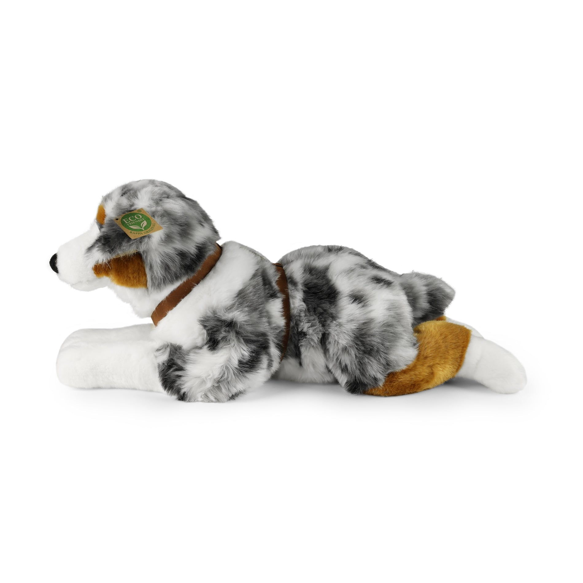 Large Plush Australian Shepherd with Harness 61 cm