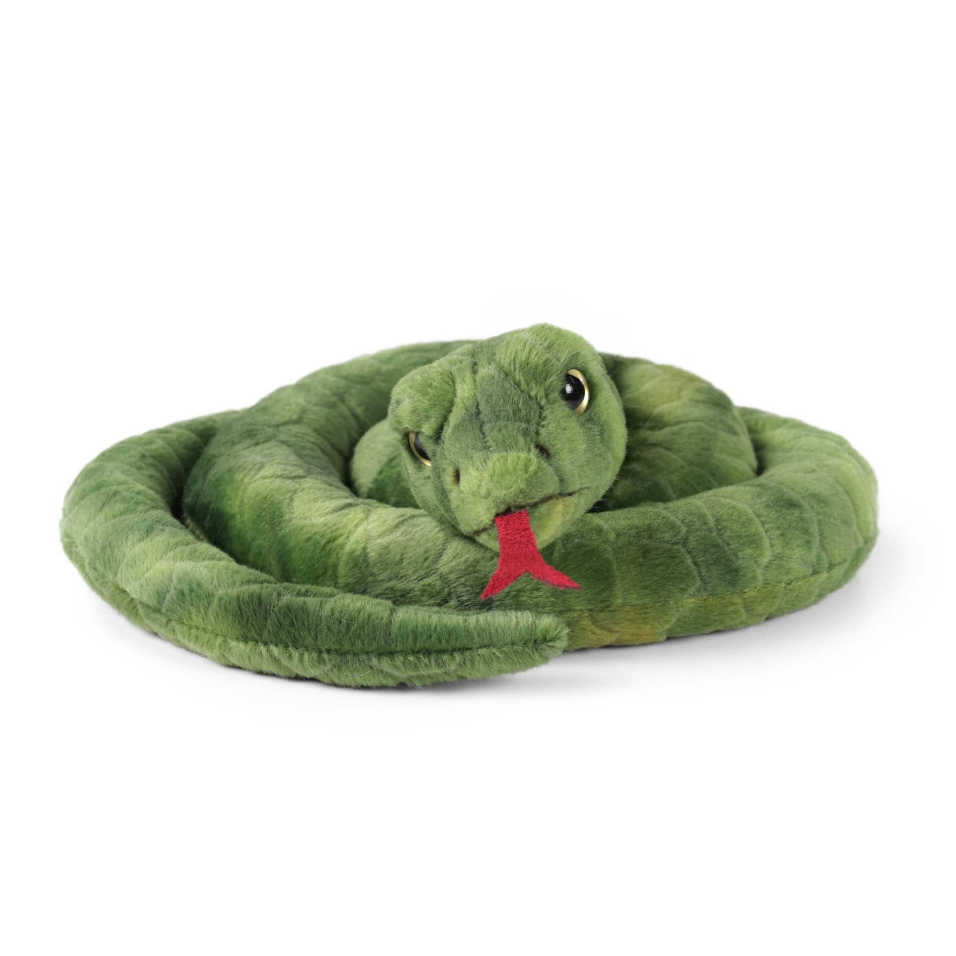 Green plush snake 90 cm