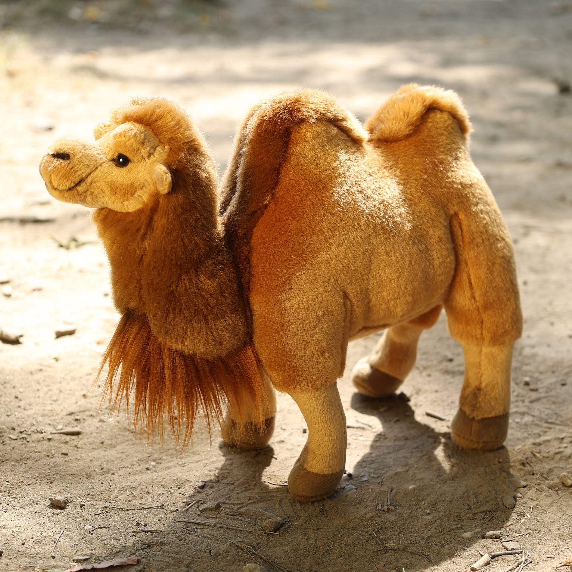 Eco-friendly plush Bactrian camel 30 cm