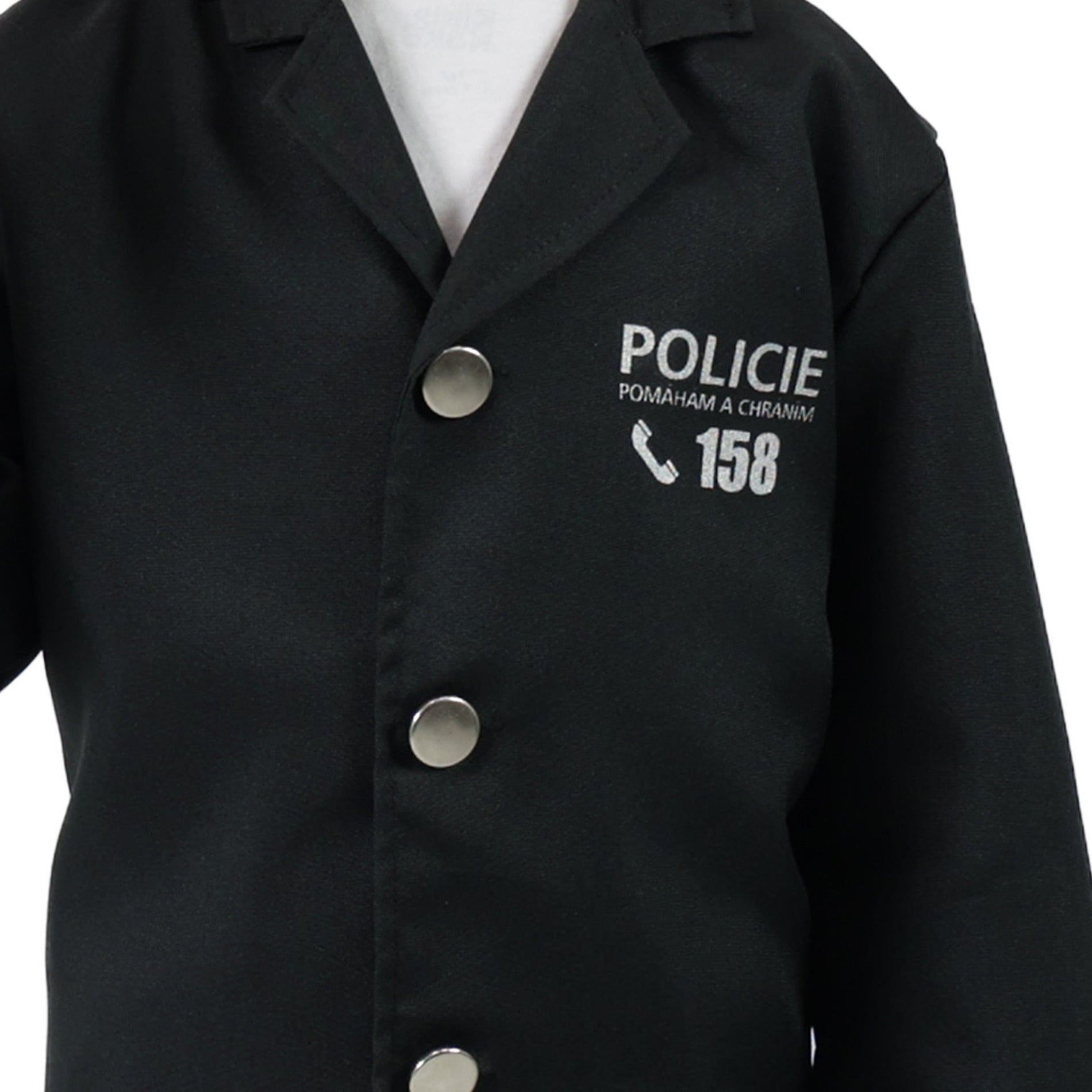 Children's police officer costume with cap (S)