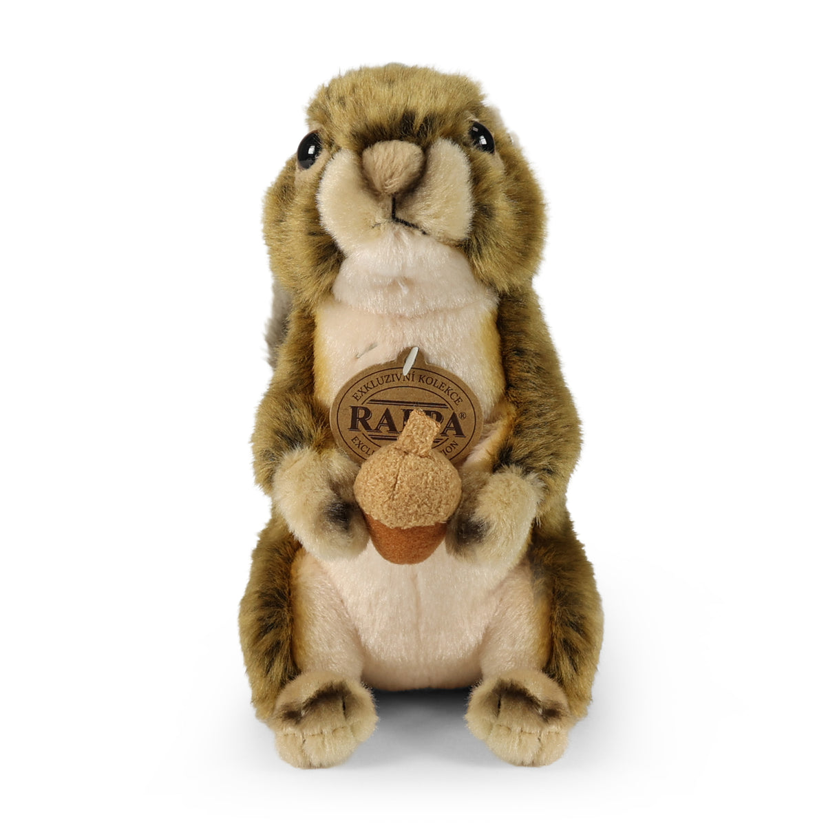 Plush Squirrel with Nut 20 cm, Eco-Friendly