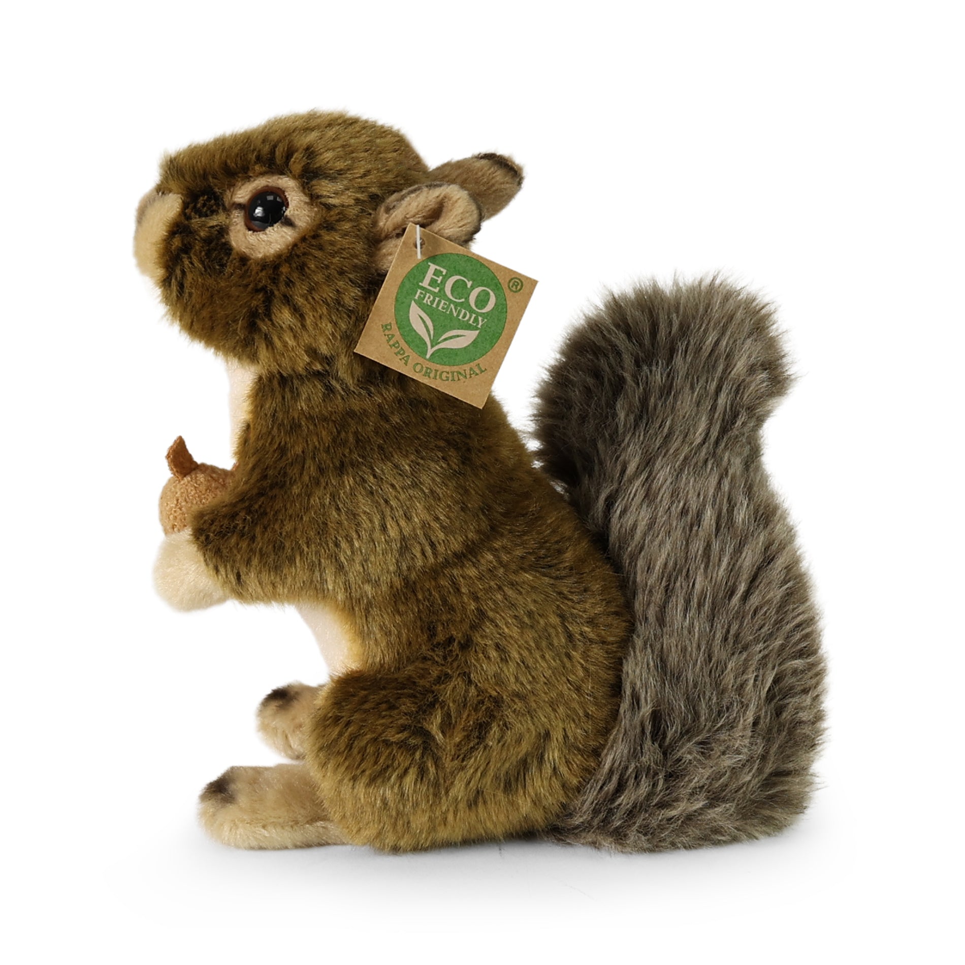 Plush Squirrel with Nut 20 cm, Eco-Friendly