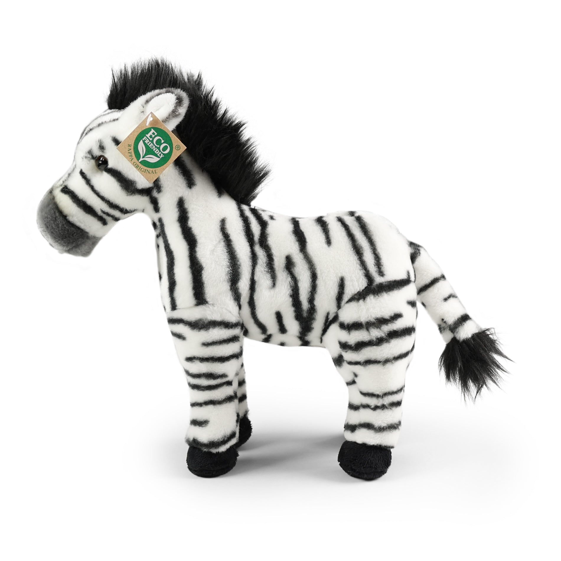 Standing plush zebra 30 cm
