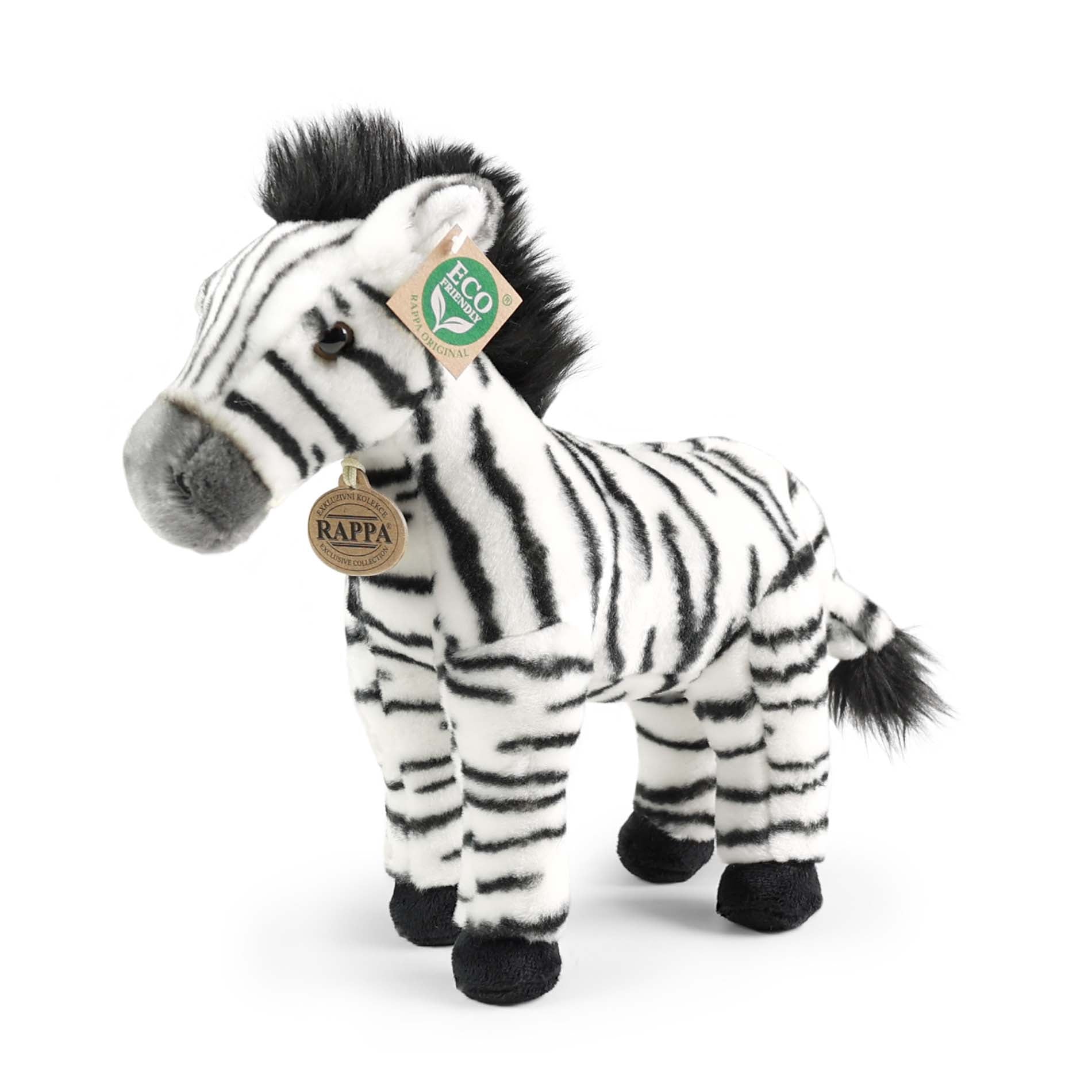 Standing plush zebra 30 cm
