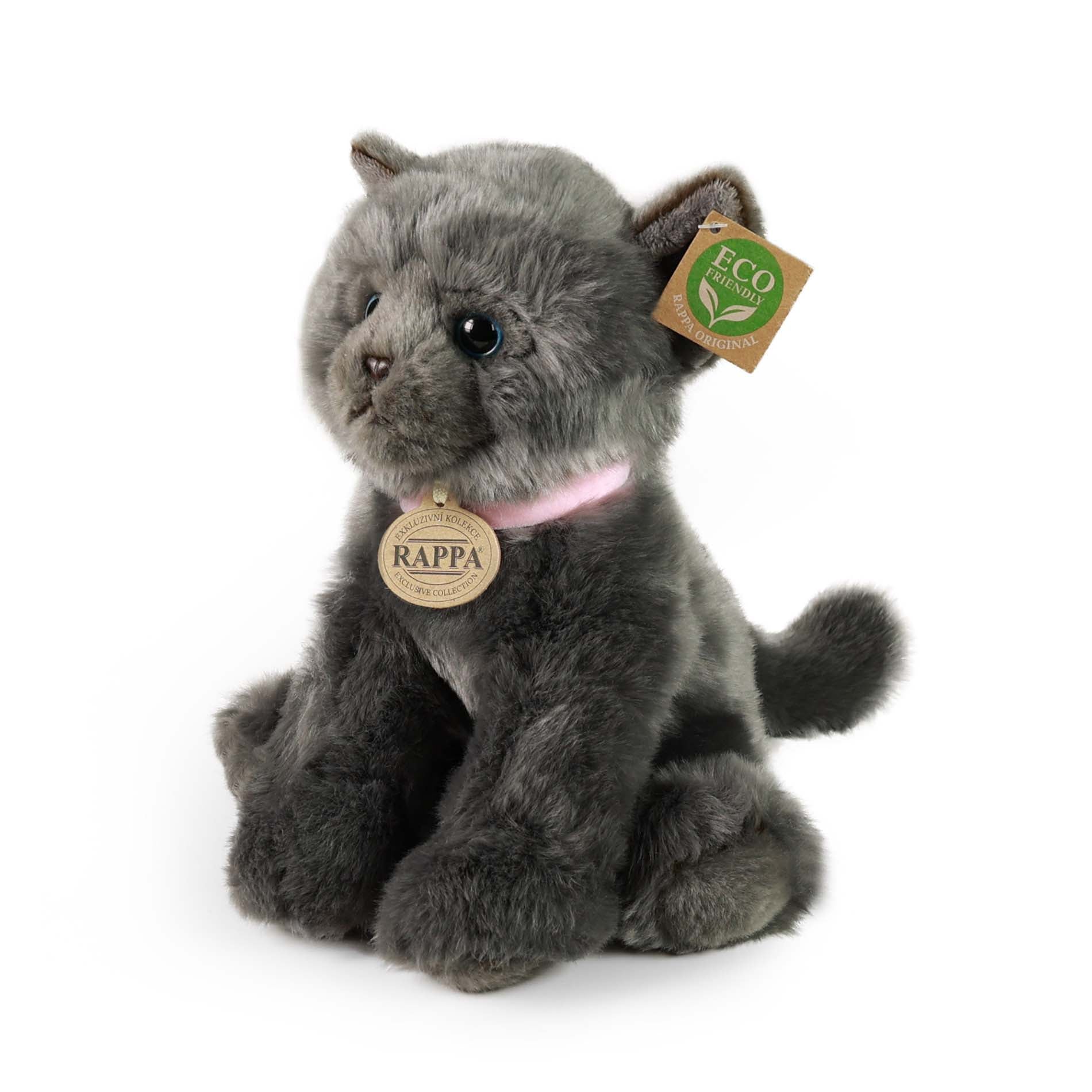 Plush grey cat 25 cm