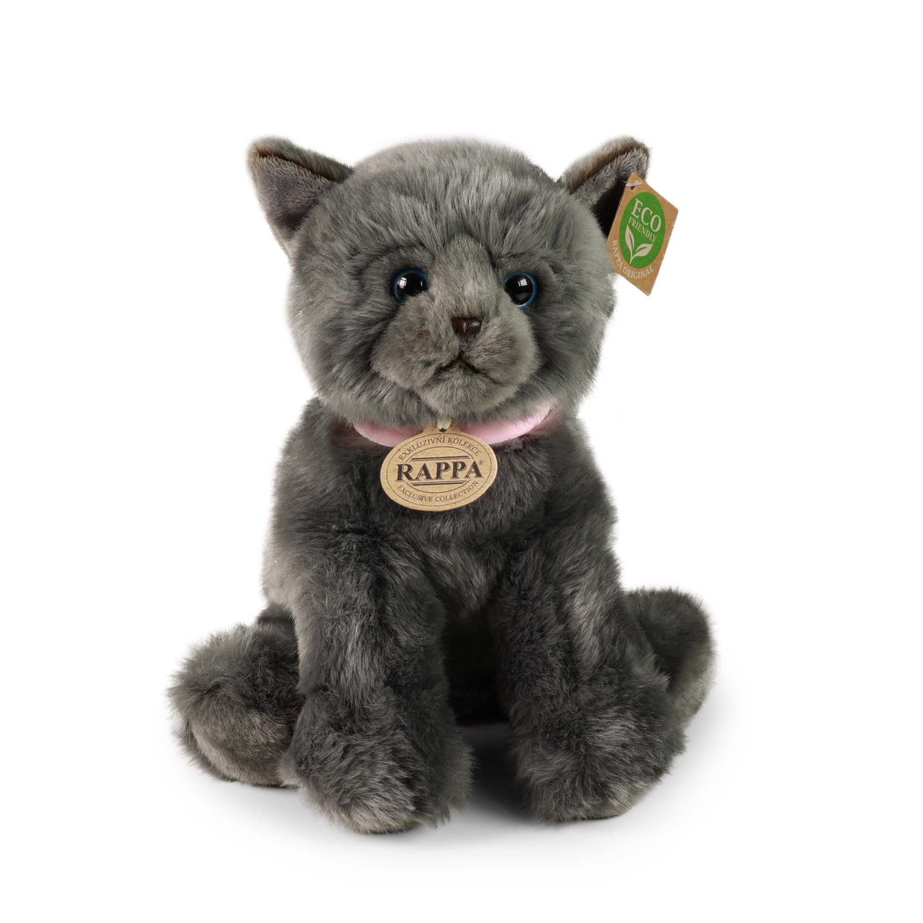Plush grey cat 25 cm