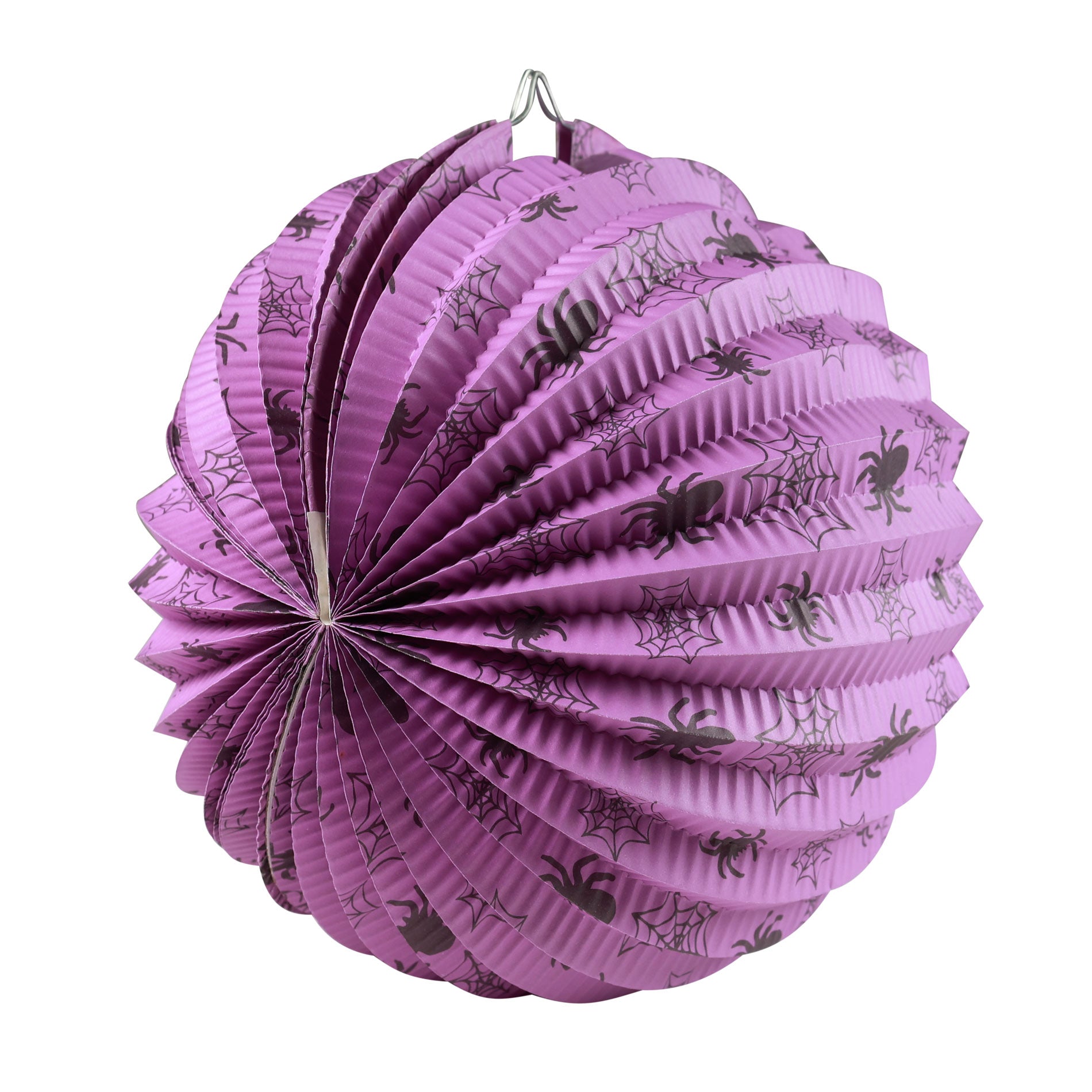Halloween paper lantern with spiders 25 cm