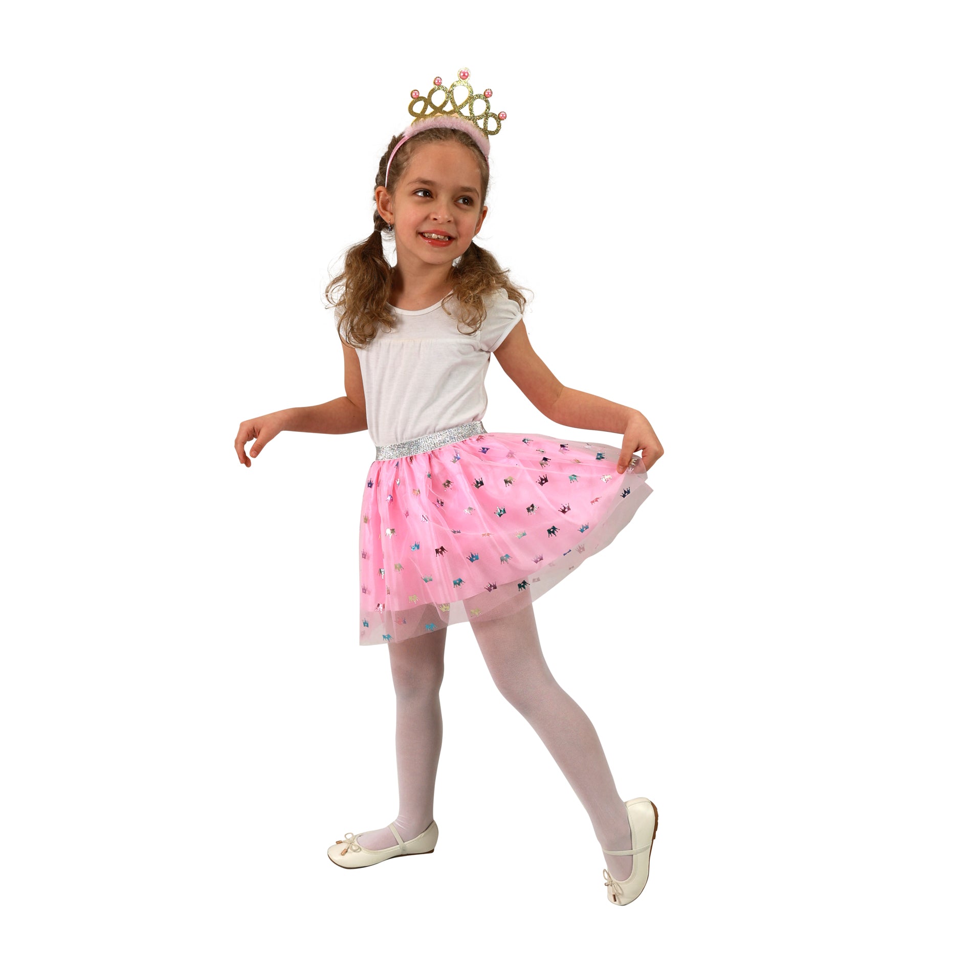 Princess tutu skirt costume with crown headband