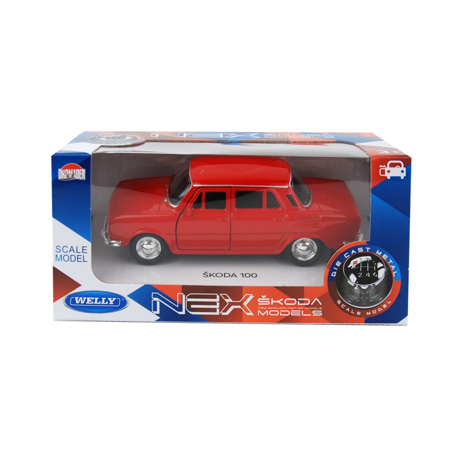 Škoda 100 model car 1:34, 110 mm