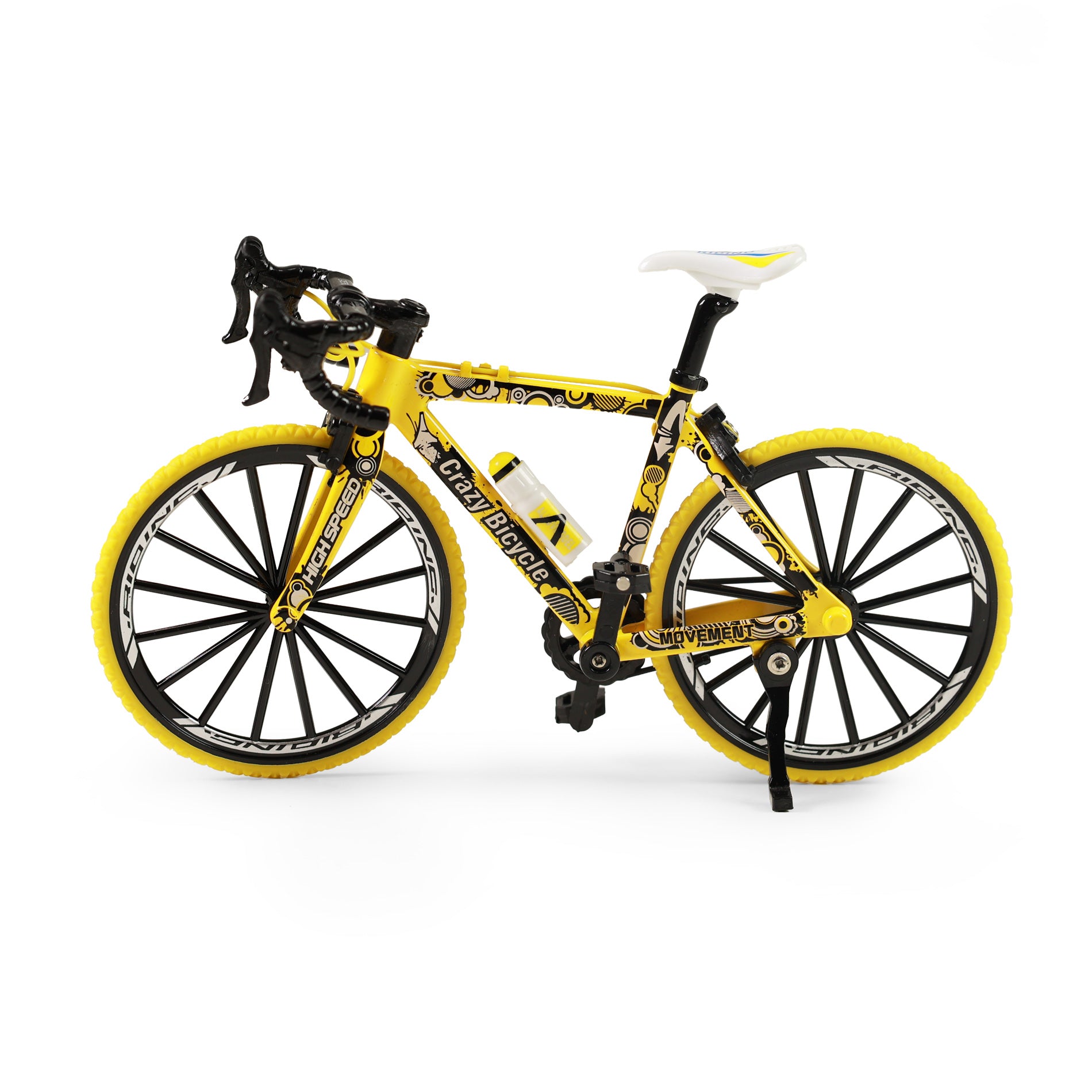 Yellow mountain bike toy 20 cm