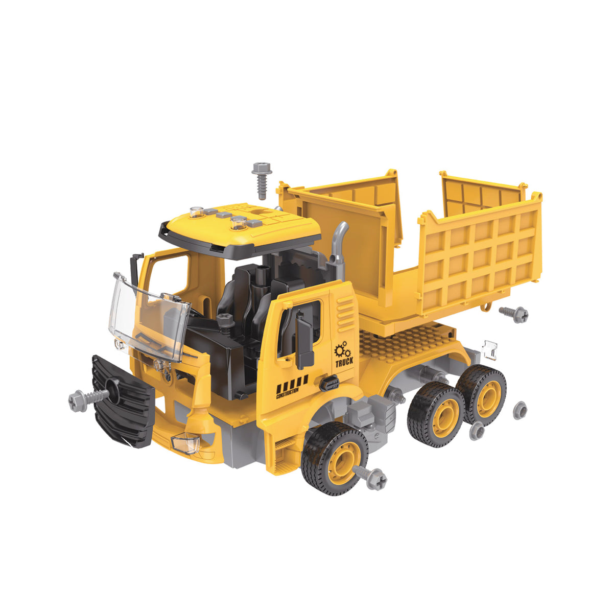 Screw-Together Dump Truck 26 cm with Lights and Sound