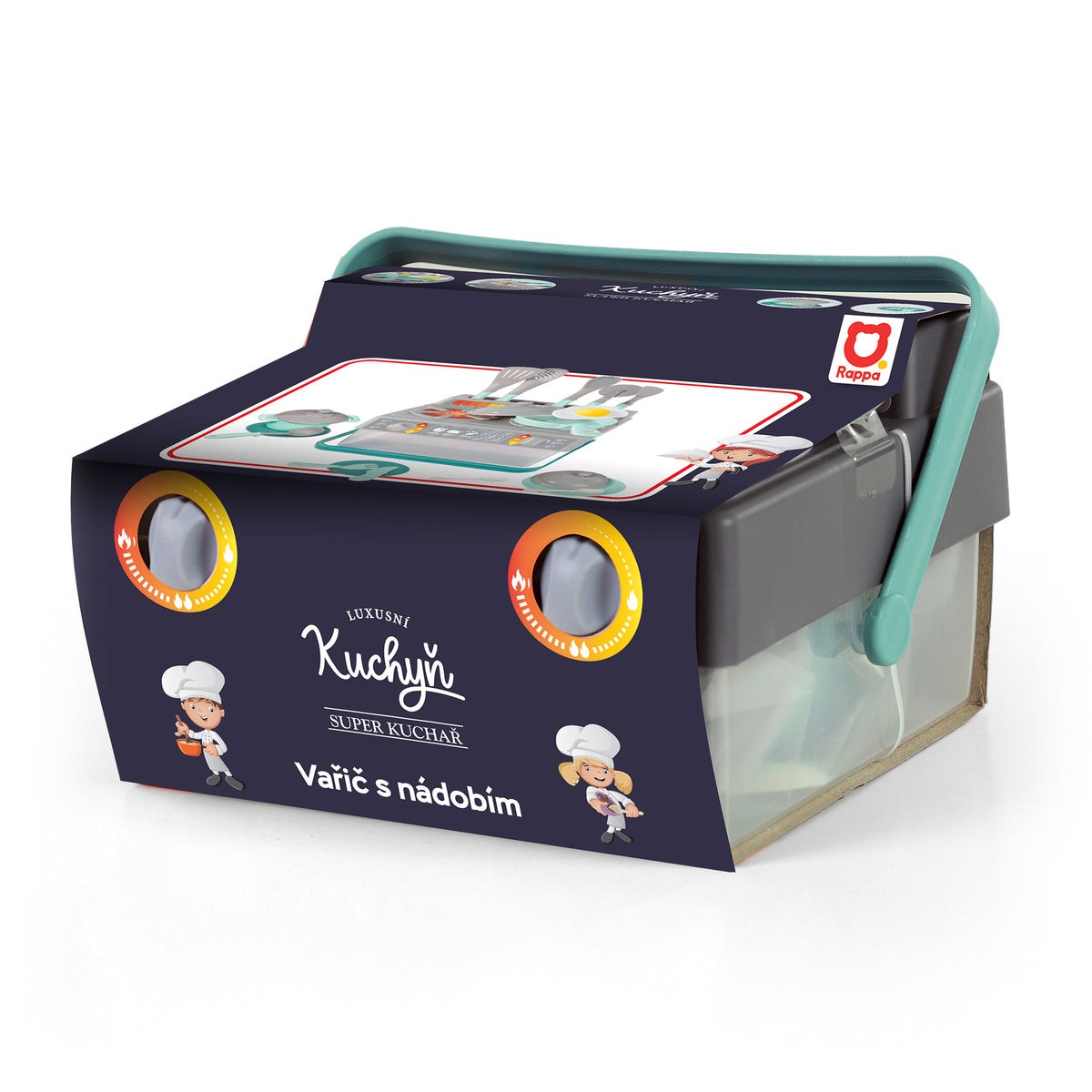 Kitchen play set with cooker and cookware
