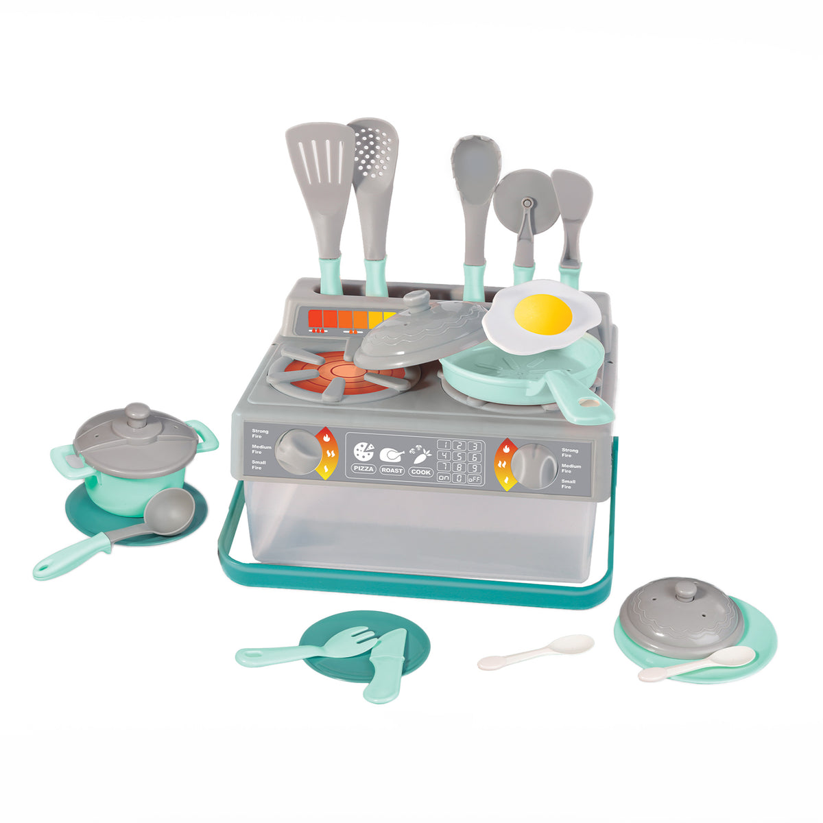 Kitchen play set with cooker and cookware