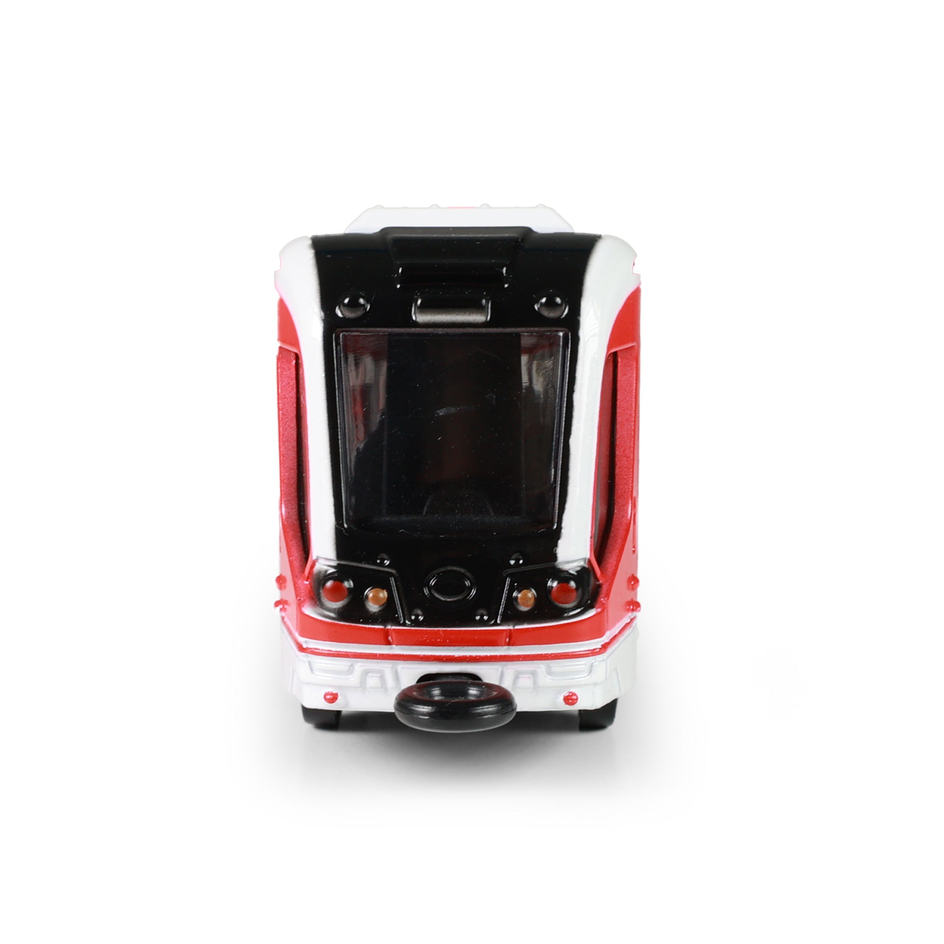 Red metal tram 20 cm
