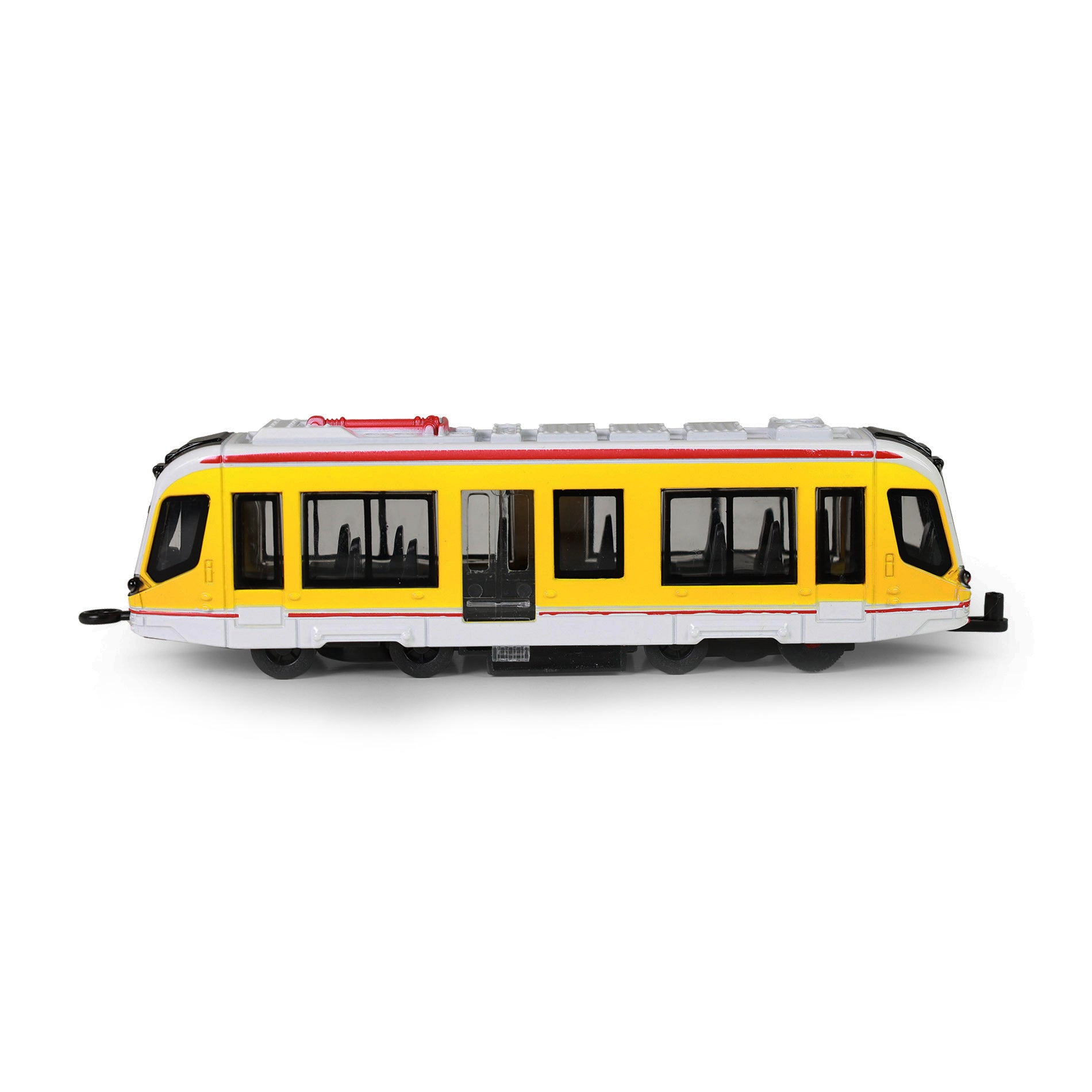 Yellow metal tram 20 cm