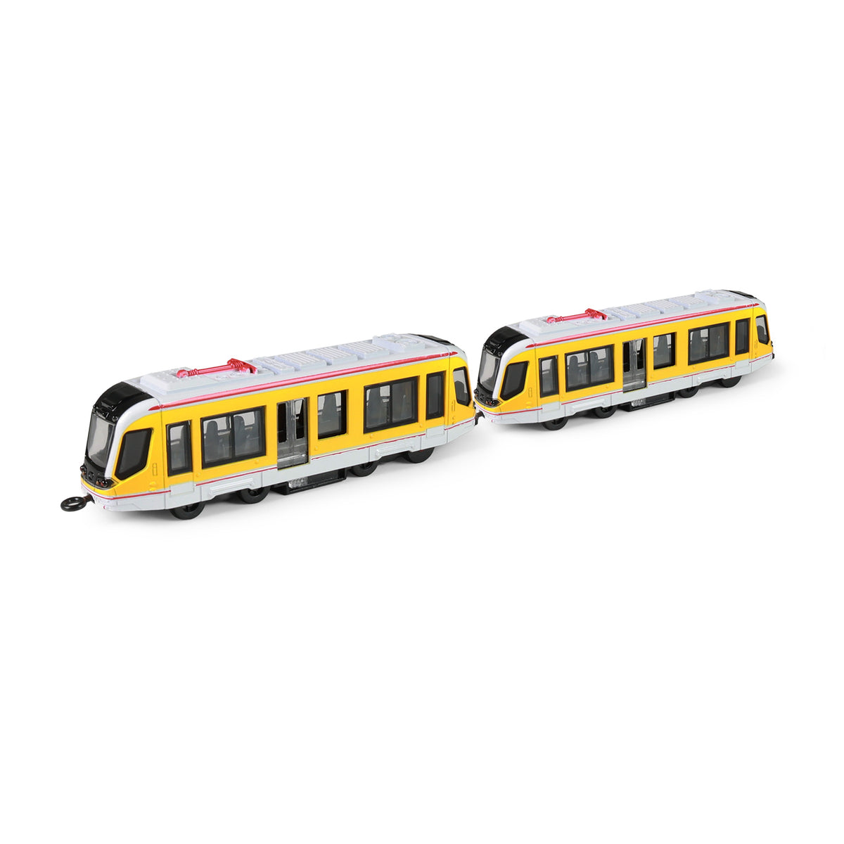 Yellow metal tram 20 cm