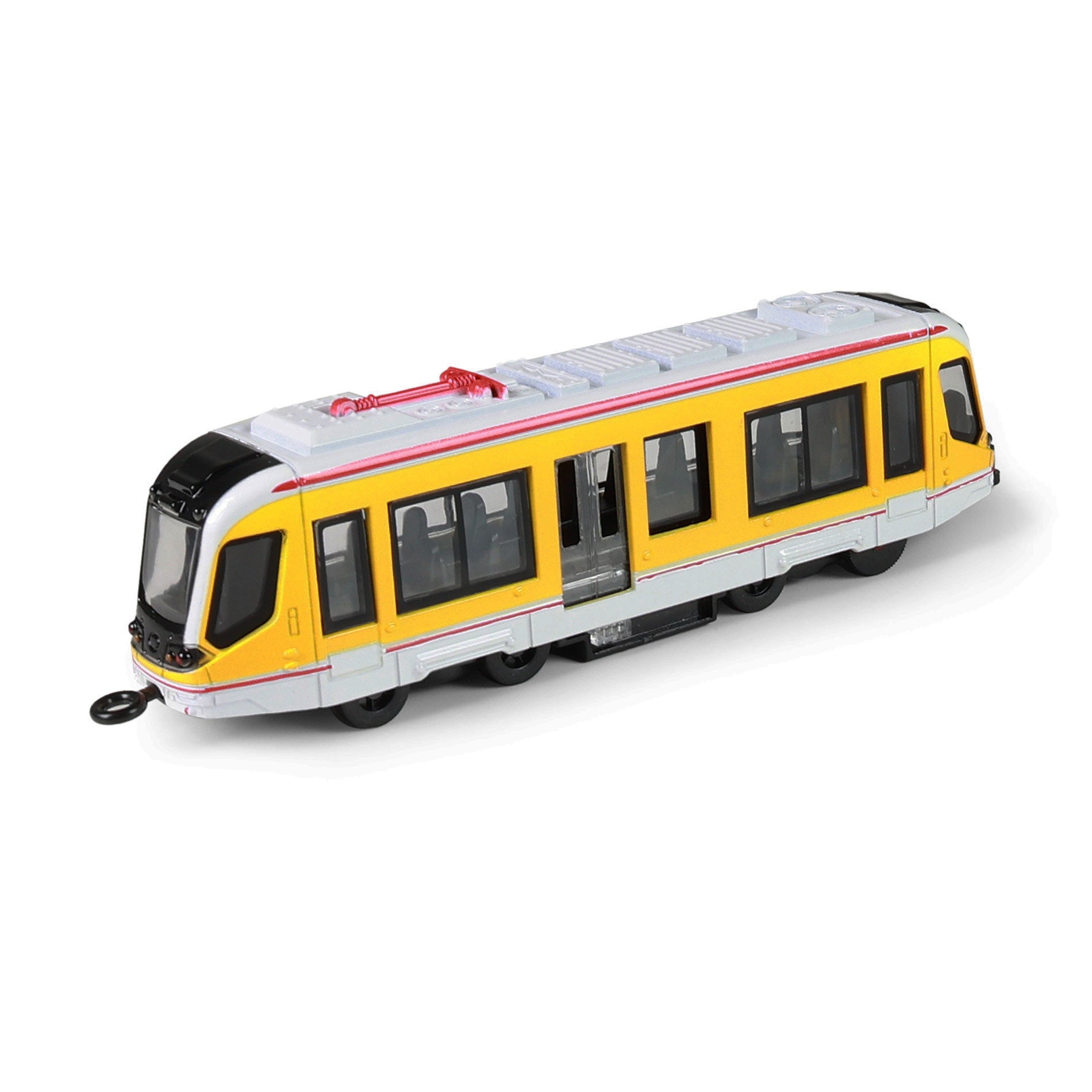 Yellow metal tram 20 cm