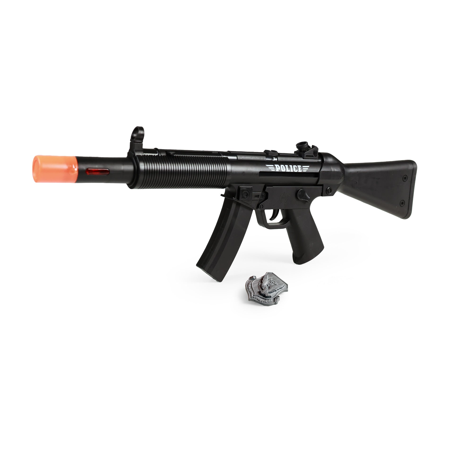 Police toy machine gun with sound and light 53 cm