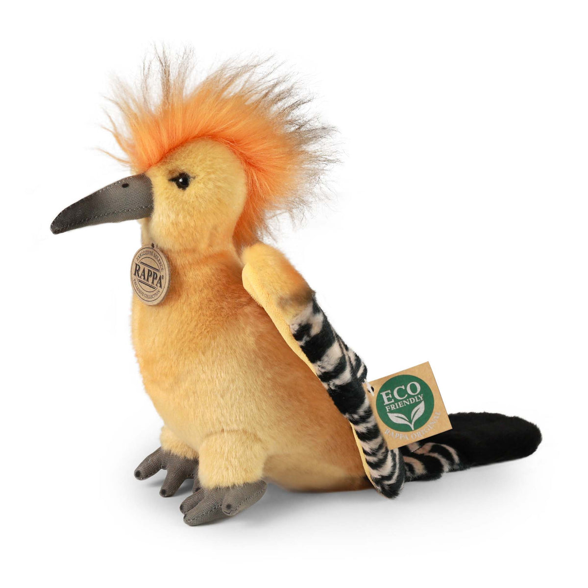 Plush crested hoopoe 22 cm