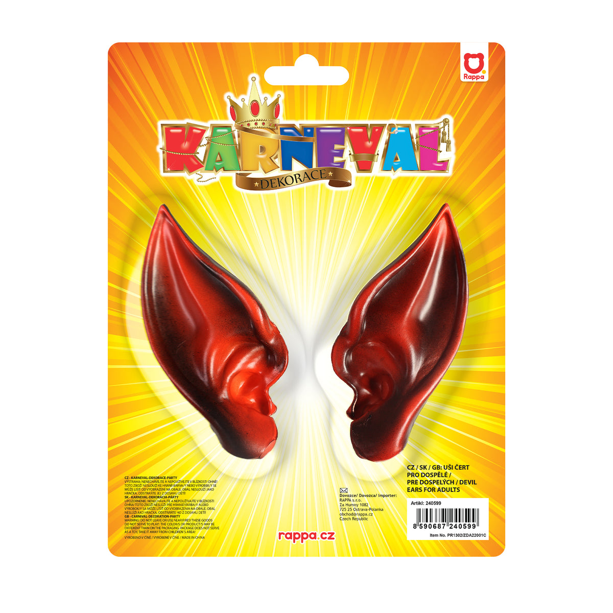 Red devil ears for adults