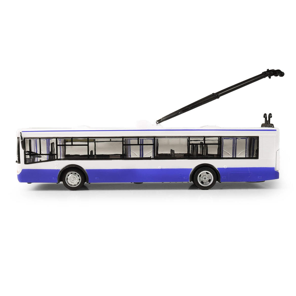 Blue trolleybus with Czech announcements 28 cm