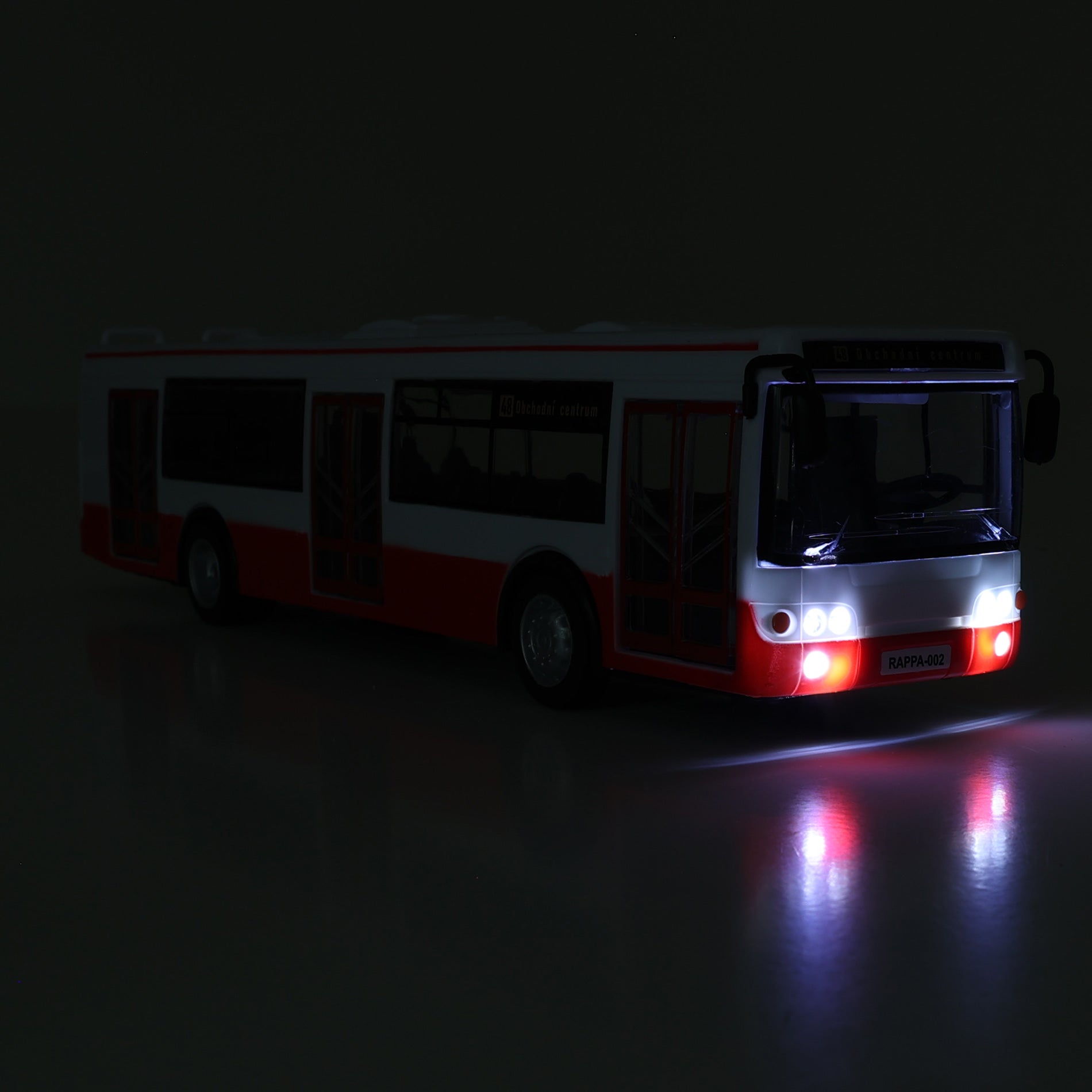 Toy bus with Czech stop announcements 28 cm