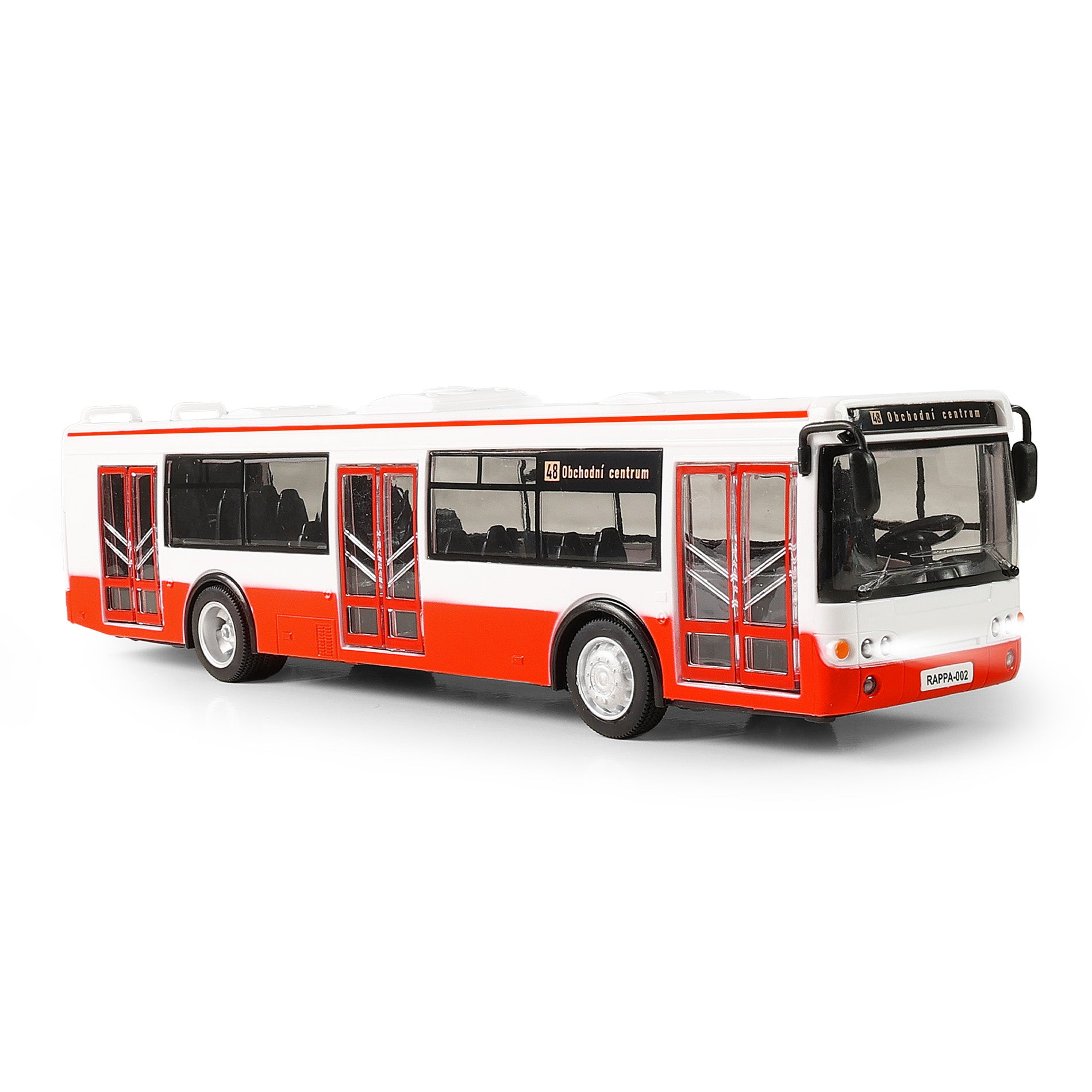 Toy bus with Czech stop announcements 28 cm