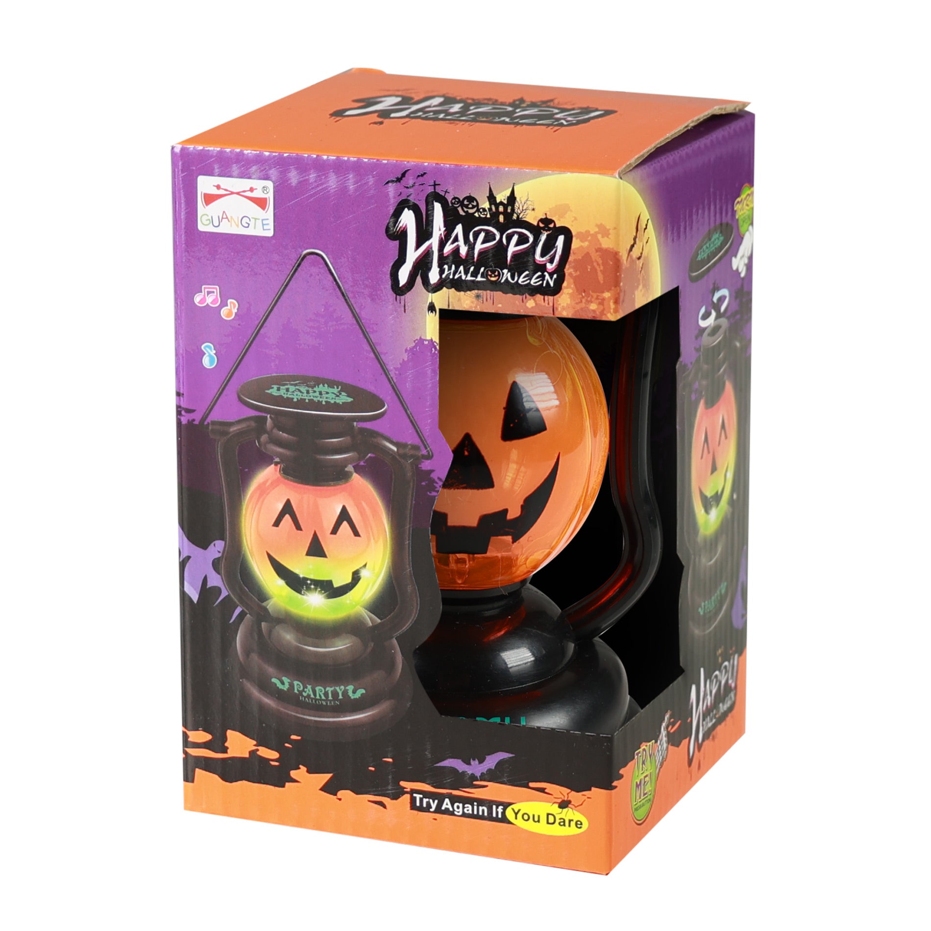 Halloween pumpkin lantern with light and sound