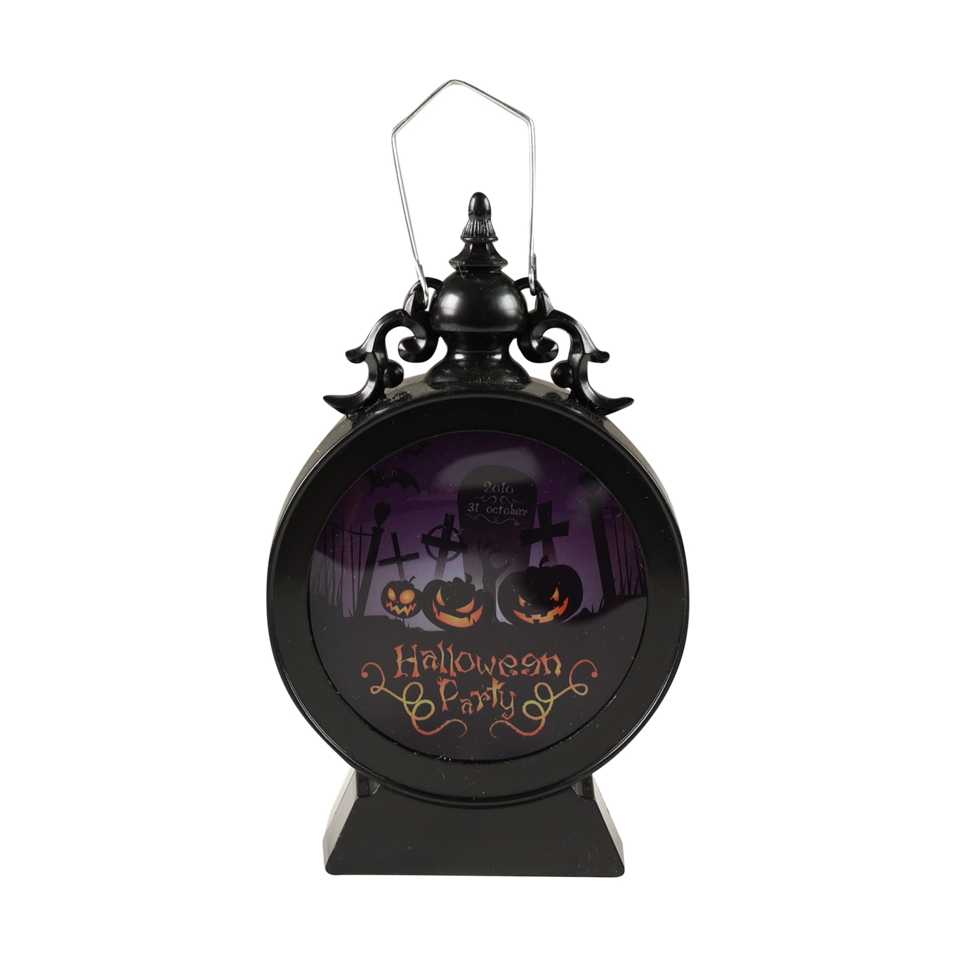 Round Halloween lamp with light 13 cm
