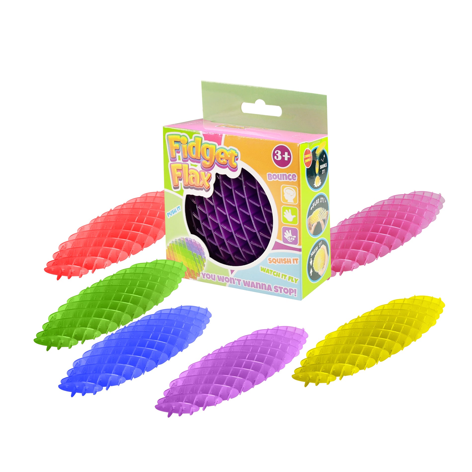 Flexible stress-relief ball with net