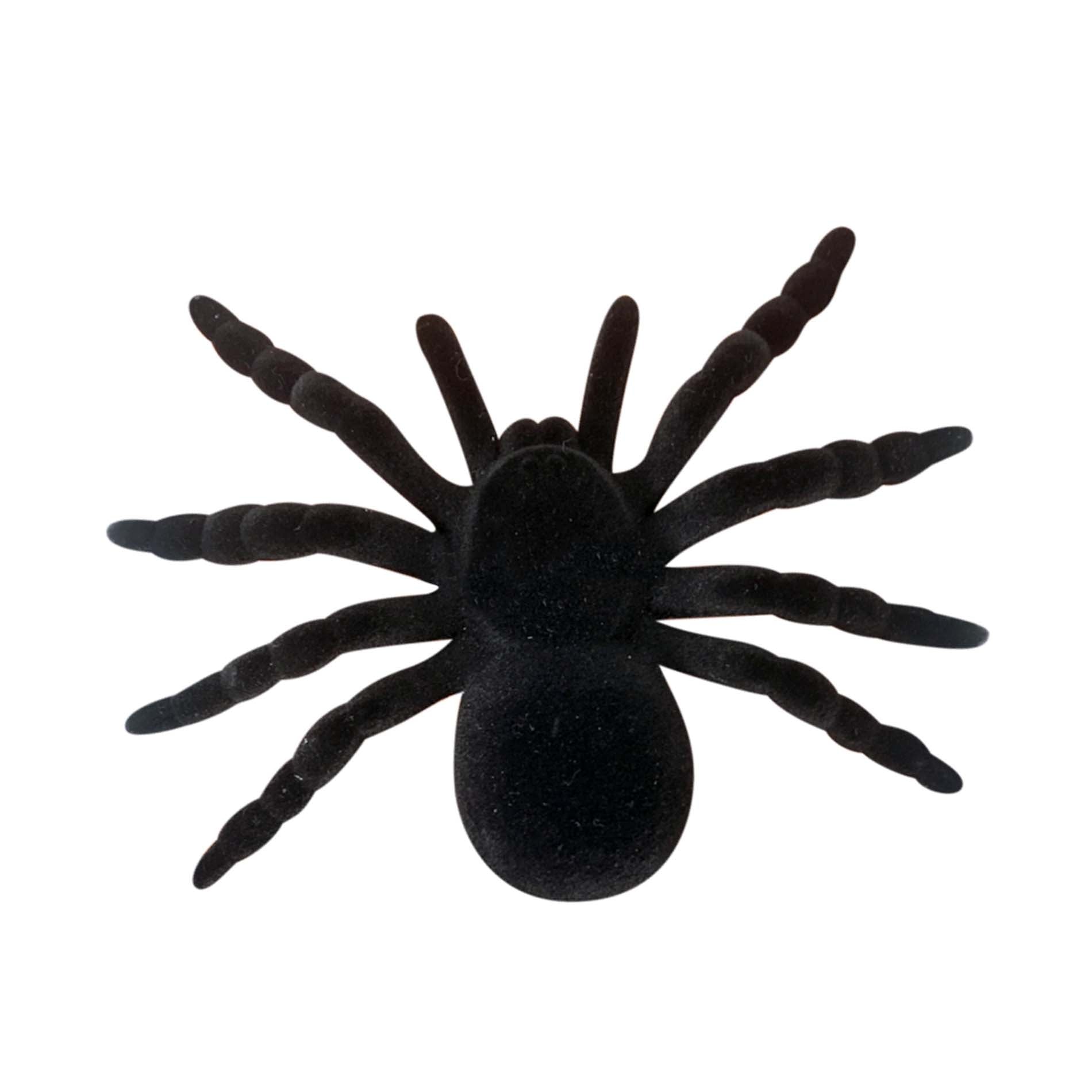 Black spider Halloween decorations 11 cm, 2 pcs