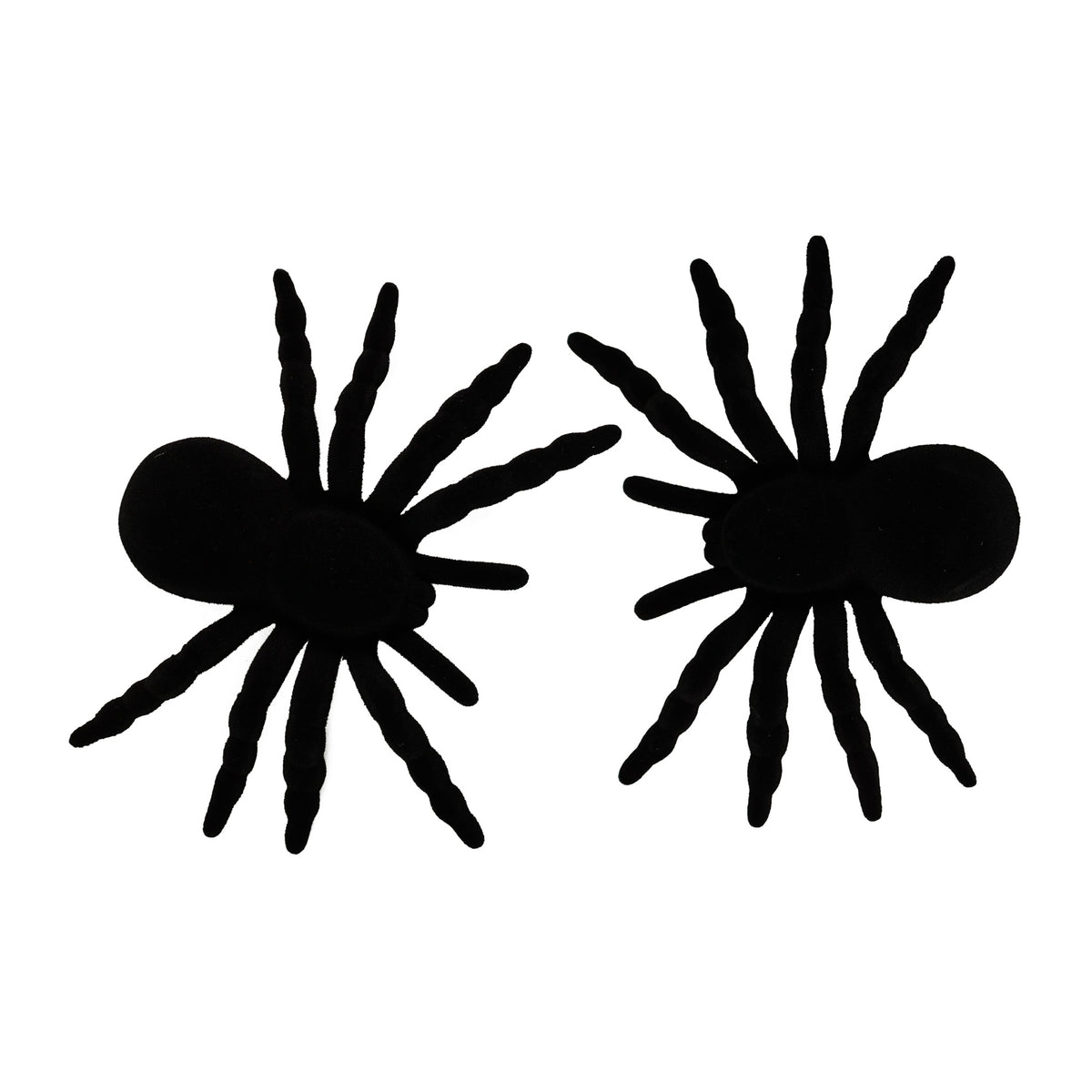 Black spider Halloween decorations 11 cm, 2 pcs