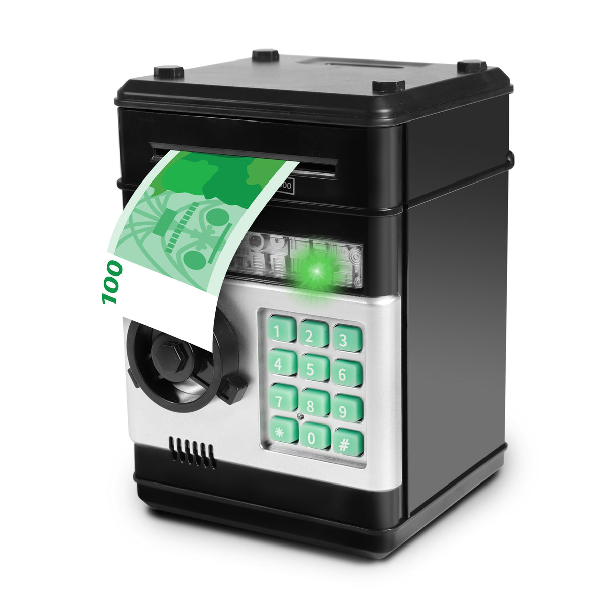 Electronic ATM money box with PIN code