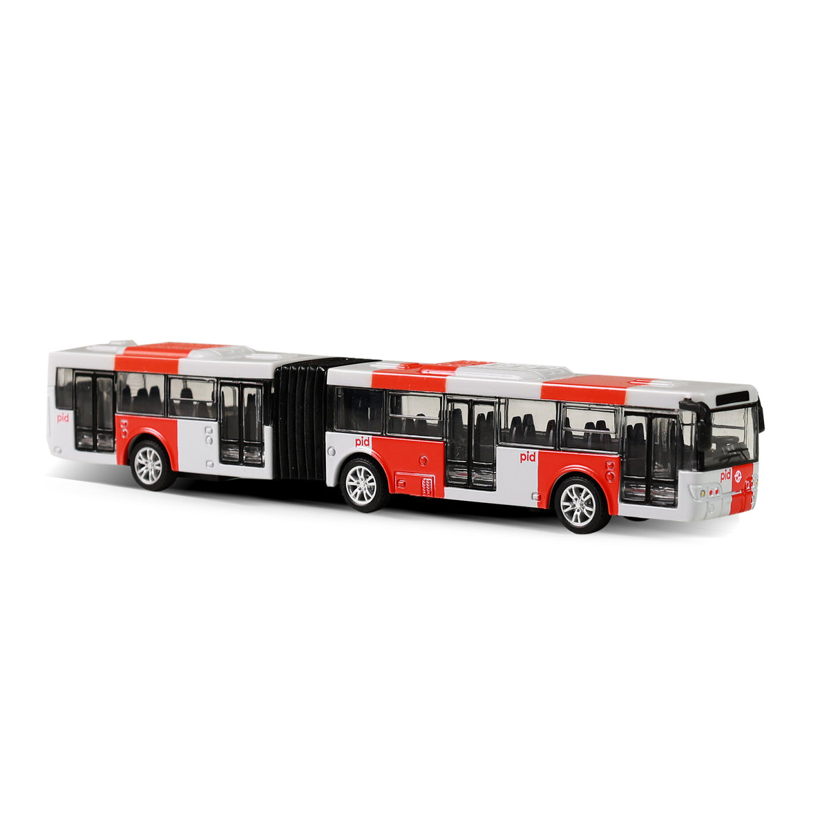 Metal articulated bus PID Prague 18 cm / PID Praha