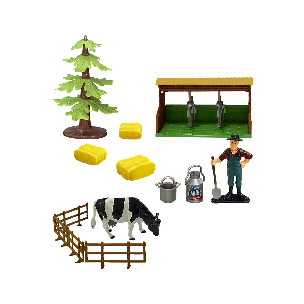 Sound and light tractor with trailer and accessories