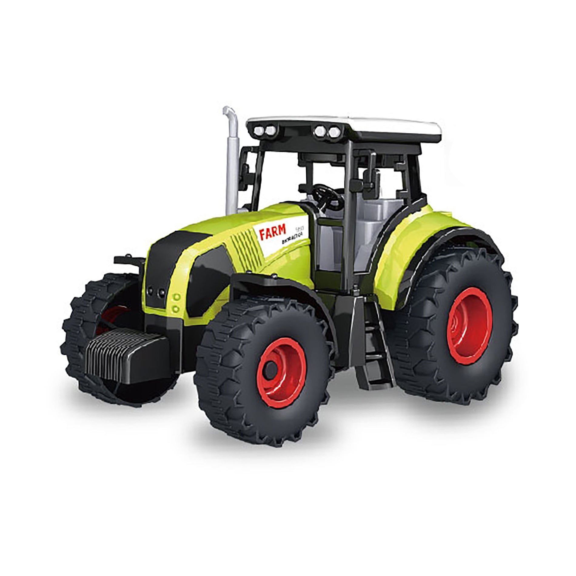 Toy tractor with sound, lights and horse enclosure