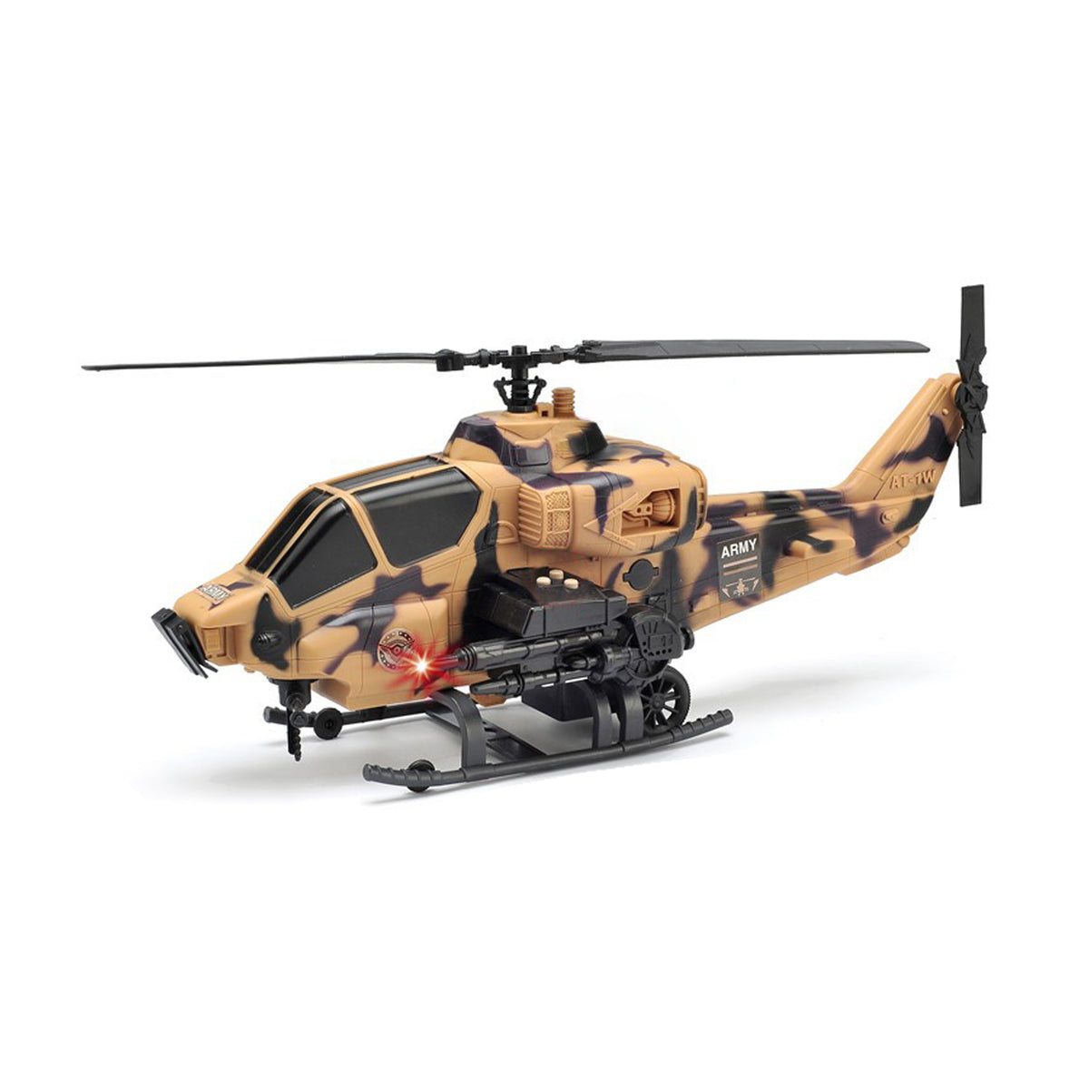 Military play set with helicopter, lights and sounds