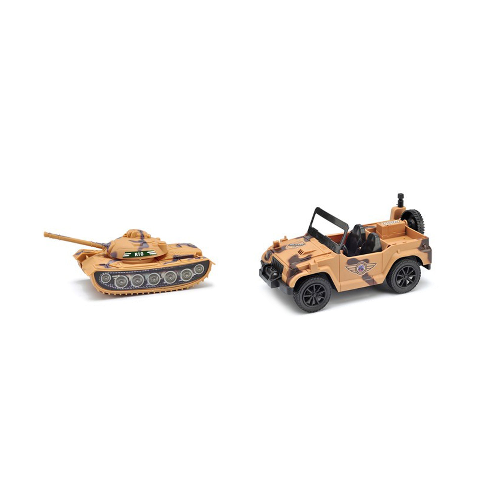 Military play set with helicopter, lights and sounds