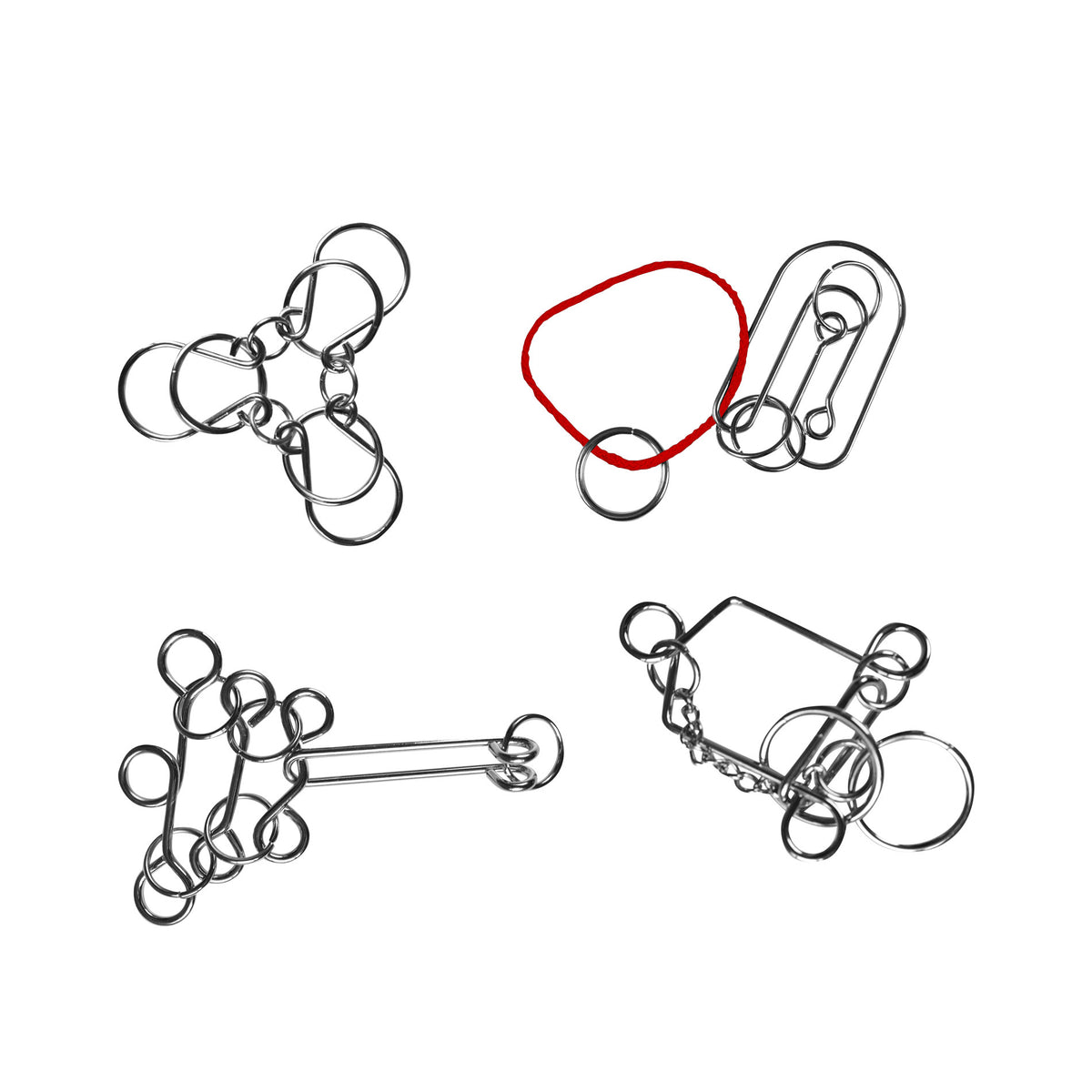 Metal brain teaser puzzle