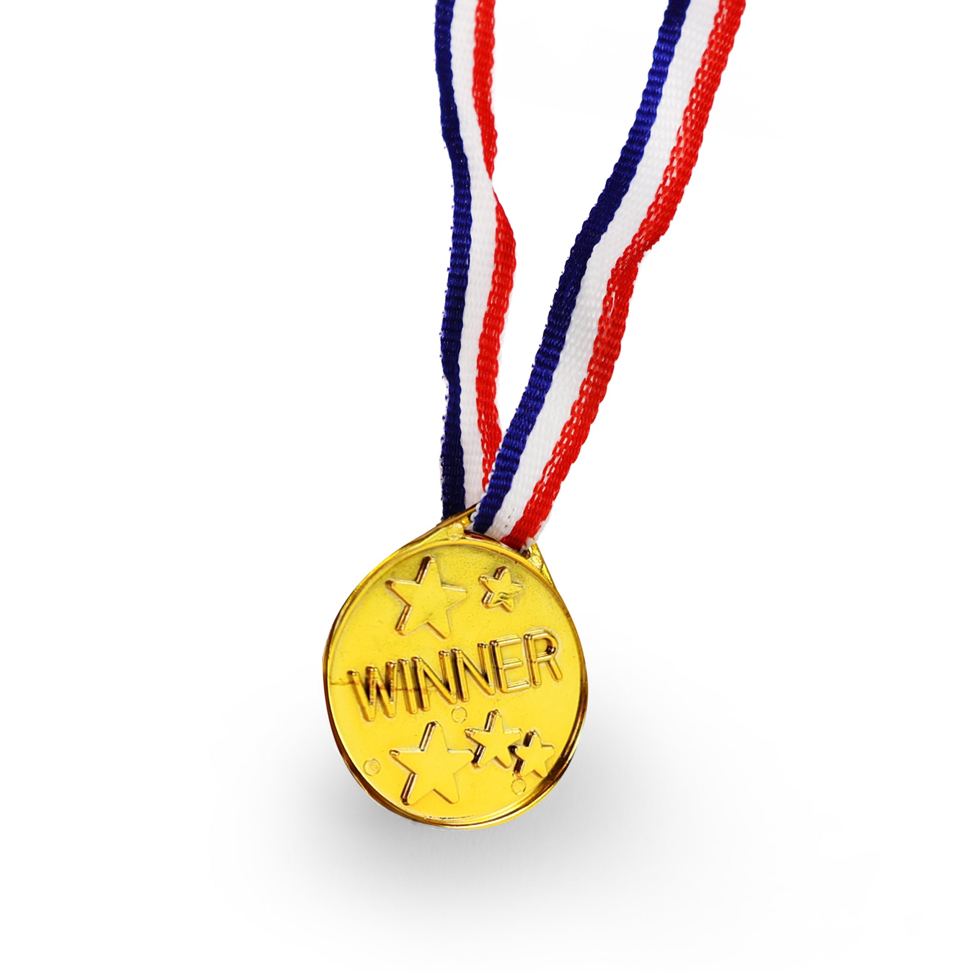 Gold medals 6 pcs with tricolor cords