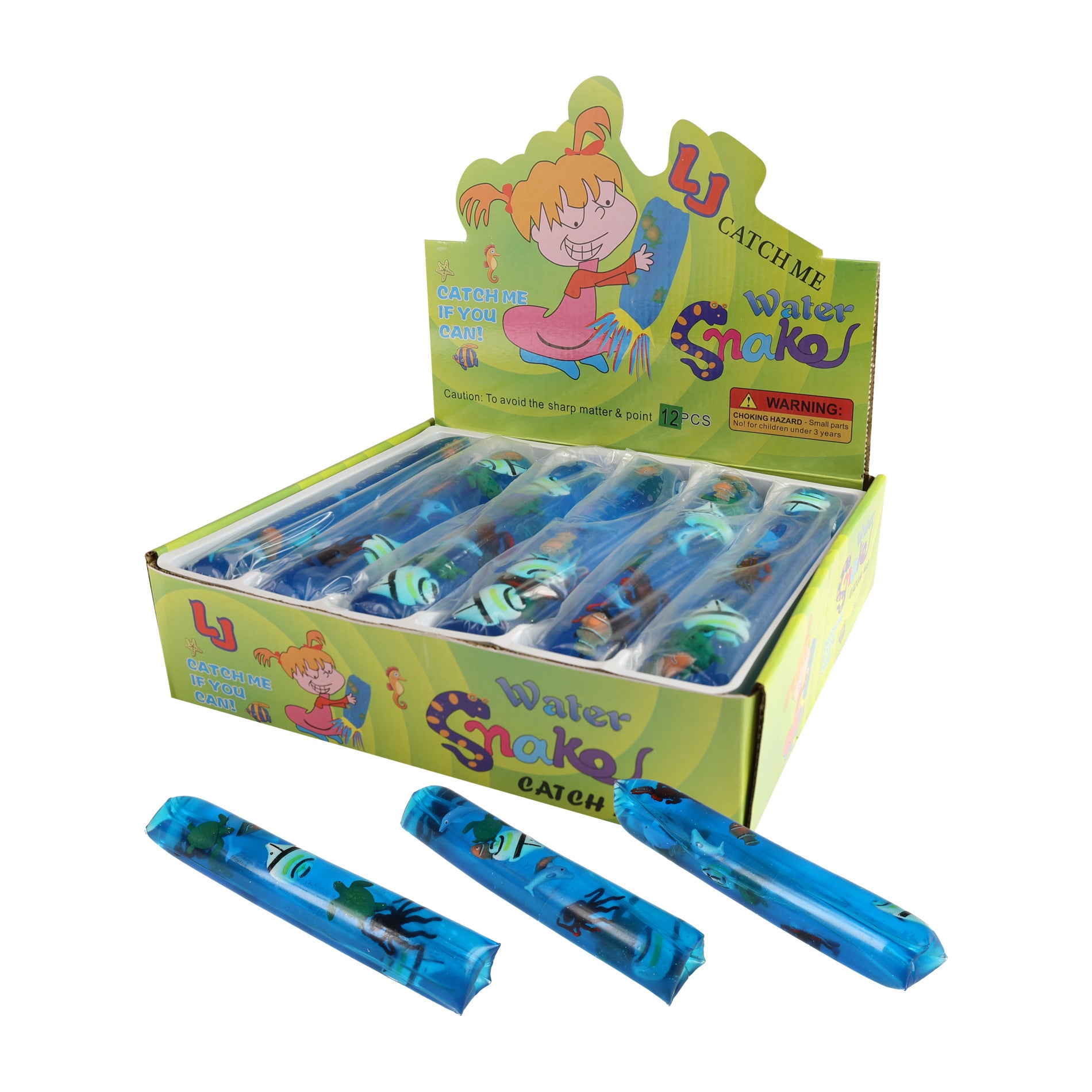 Water snake fidget toy with sea creatures