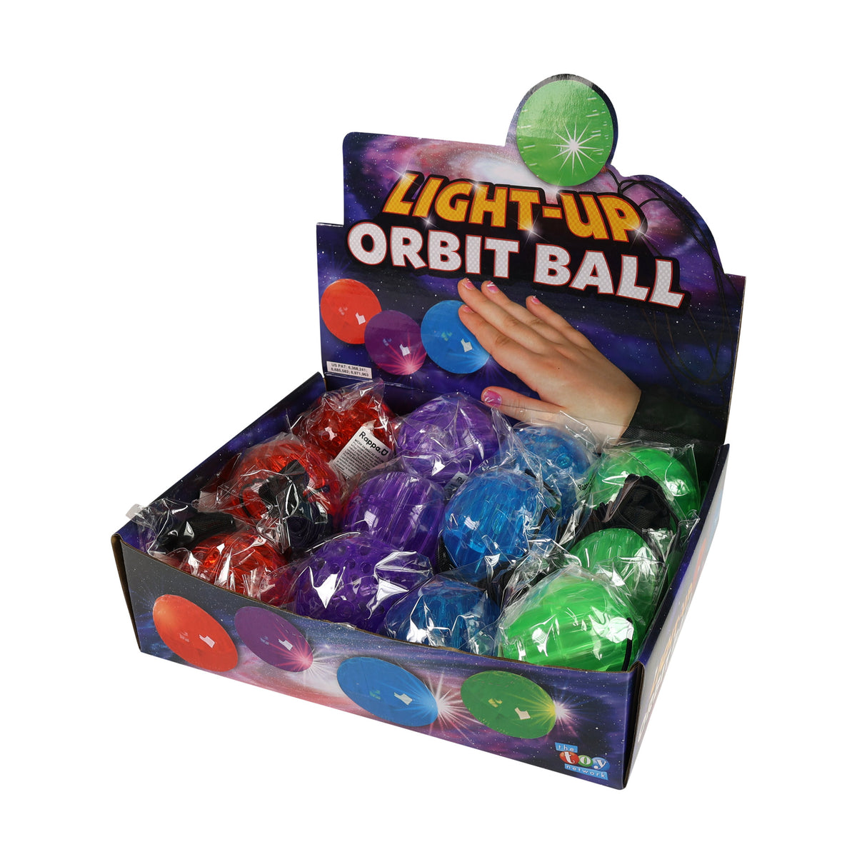 Light-up bouncing ball on elastic 6 cm